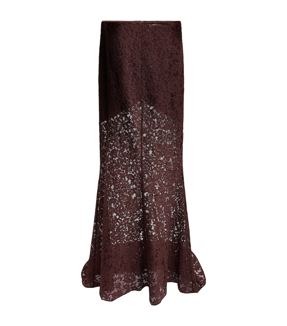 De La Vali Womens Lace Pasion Maxi Skirt Brown Image 1