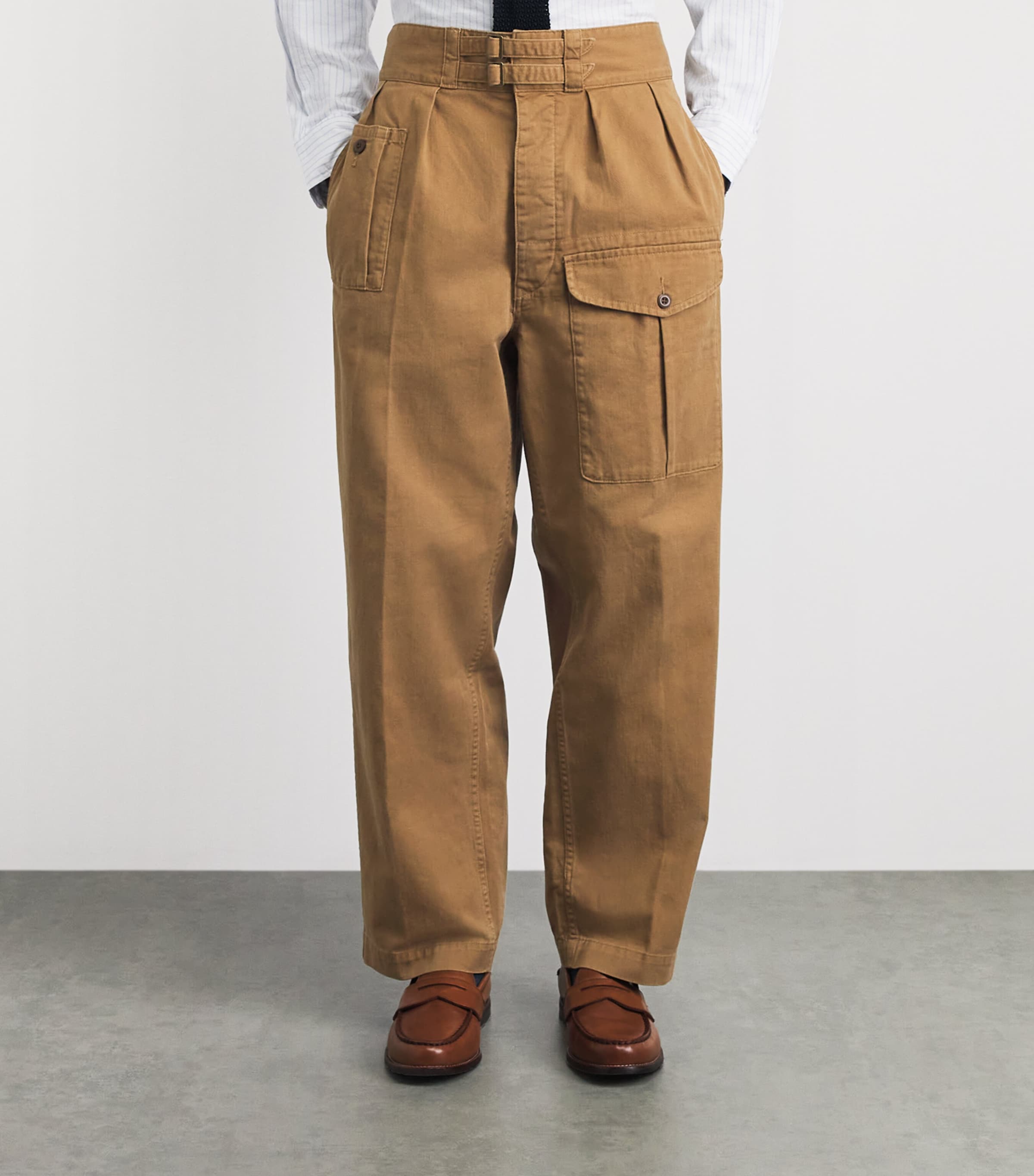 Polo Ralph Lauren Mens Cotton Cargo Trousers Sandsurf Image 4