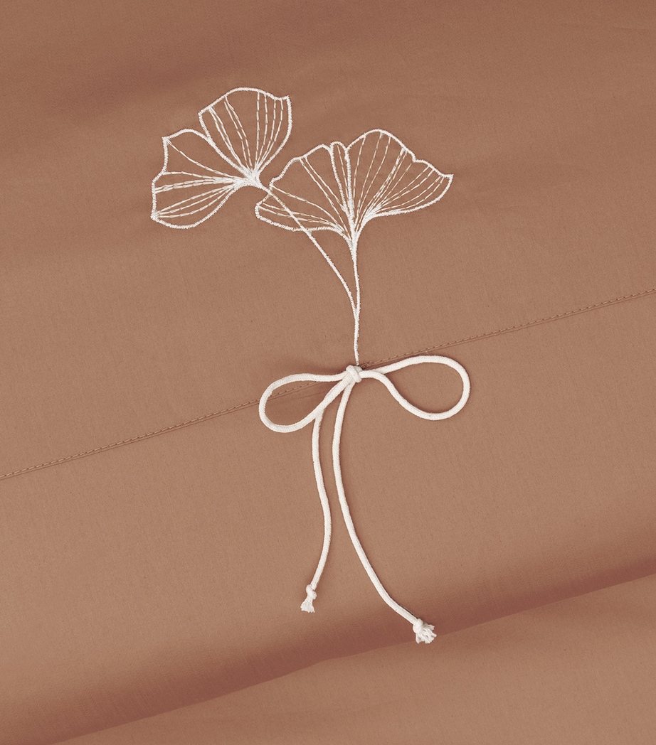 Organic Cotton Core Blossom King Duvet Cover (240cm x 220cm) CARAMEL Image 3