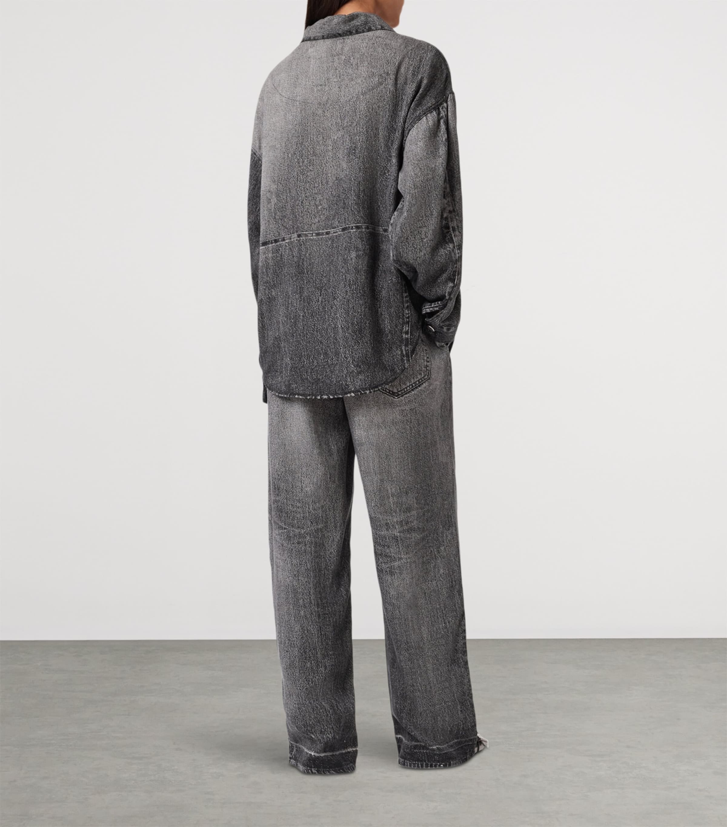 Tyler Illusion Print Wide-Leg Trousers ILLUSION BLACK Image 4