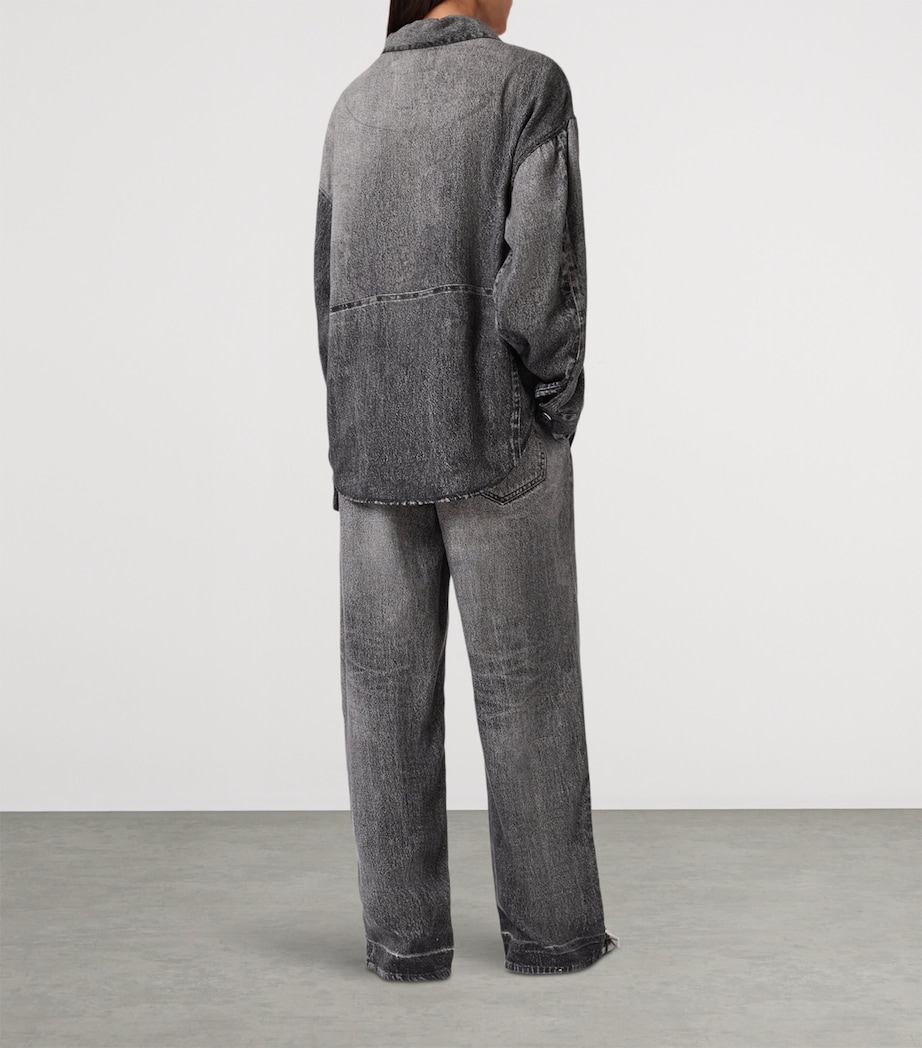 Tyler Illusion Print Wide-Leg Trousers ILLUSION BLACK Image 4