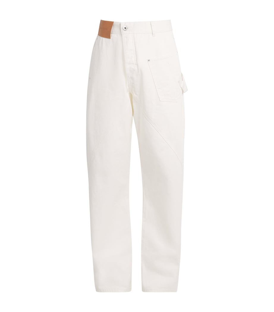 Twisted Straight Jeans OFF WHITE-002 Image 1