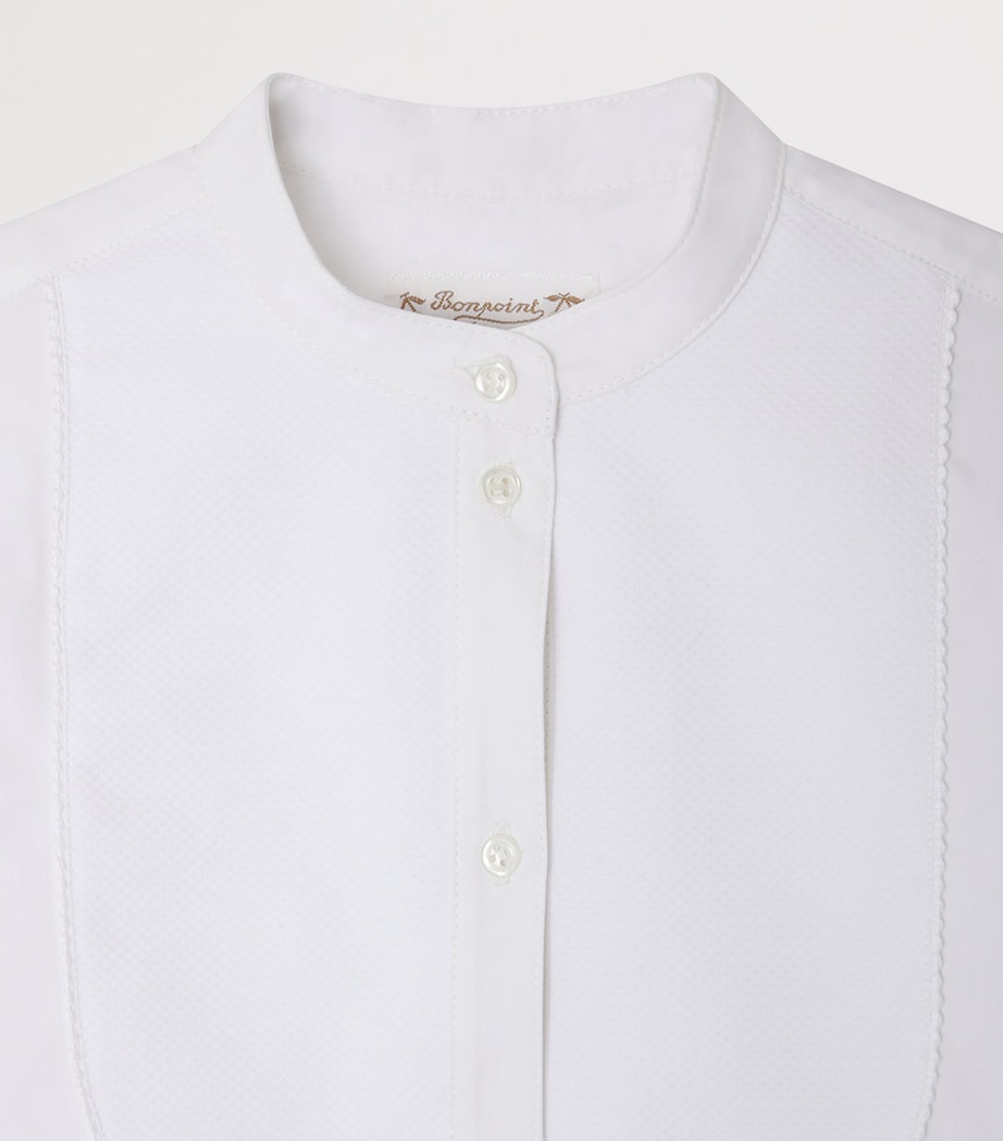 Cotton Bib-Collar Shirt (10-12 Years) BLANC LAIT Image 3