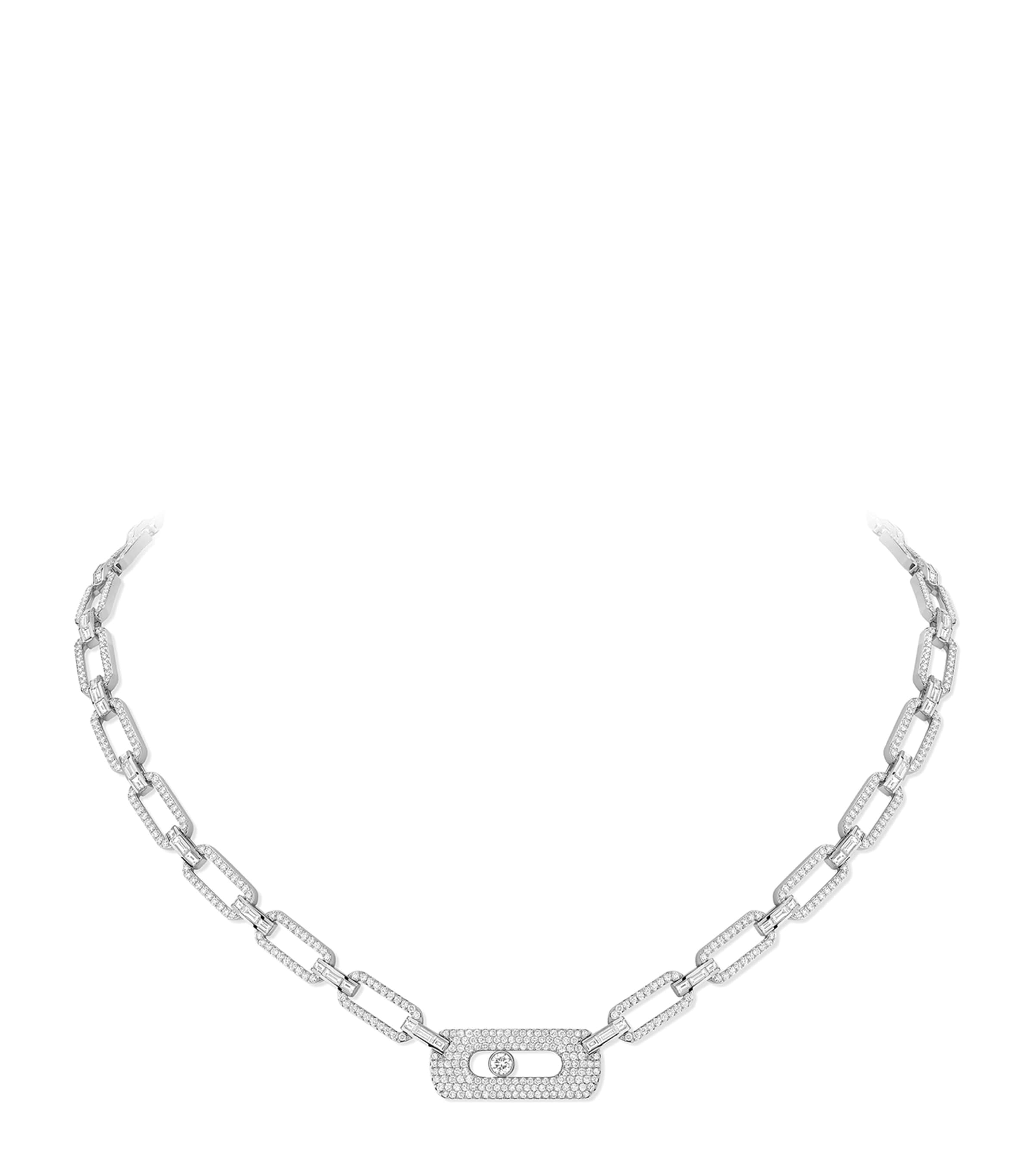 Messika White Gold and Diamond Move Link Necklace White Gold Image 1