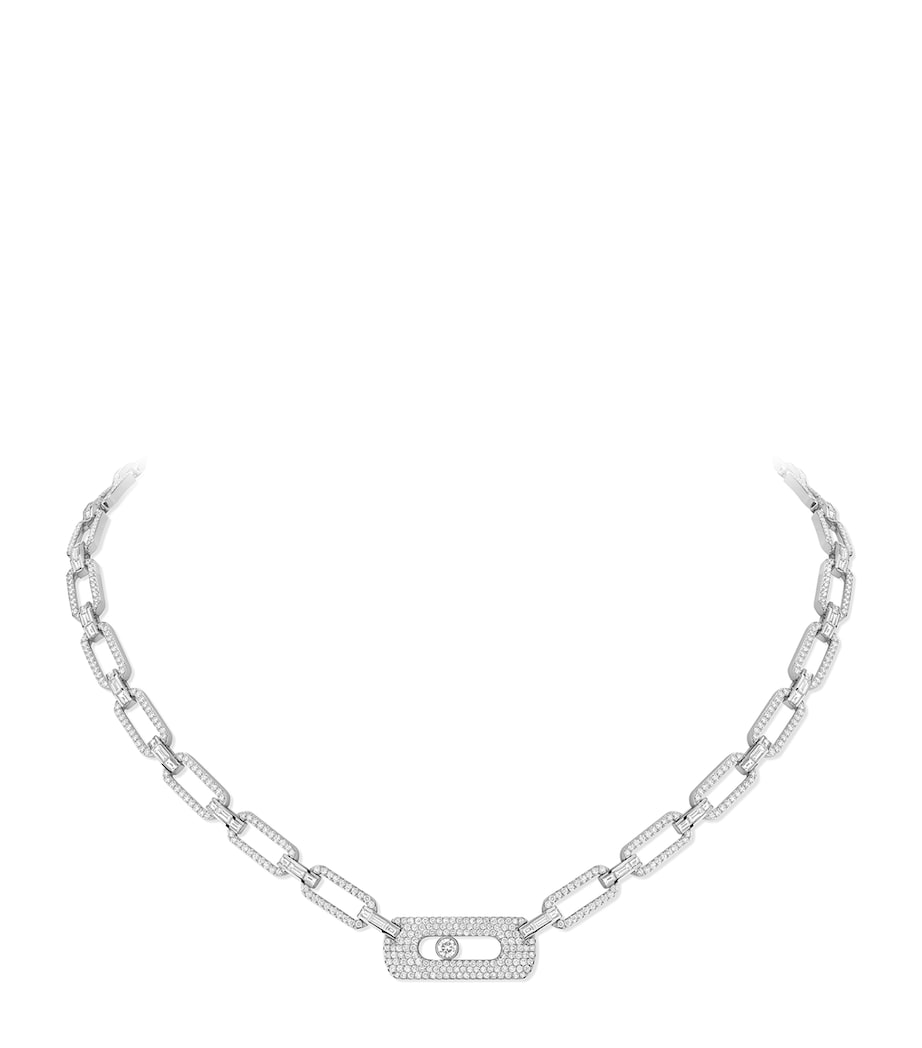 Messika White Gold and Diamond Move Link Necklace White Gold Image 1