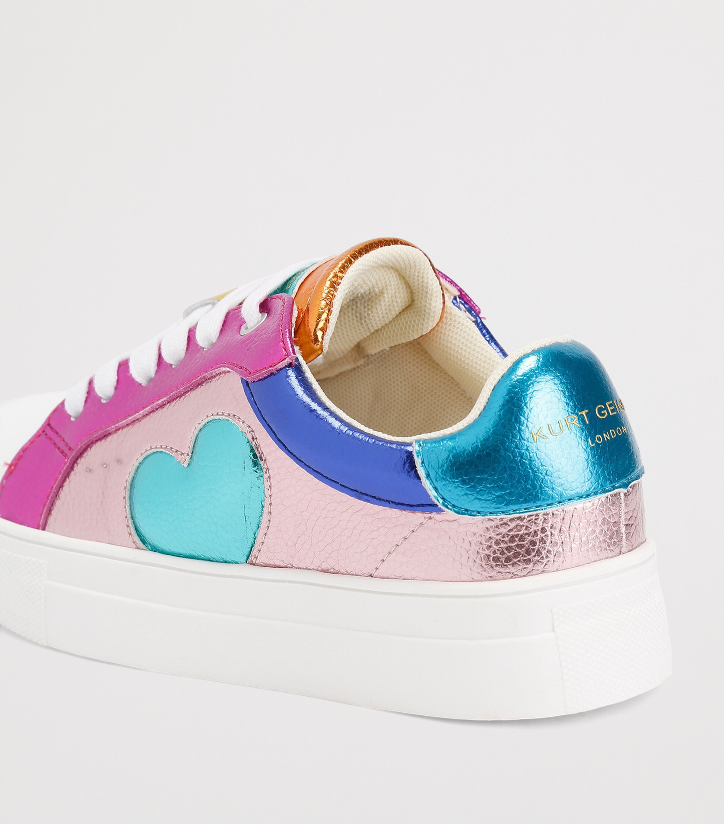 Kurt Geiger London Leather Mini Lana Heart Sneakers Mult/other Image 2