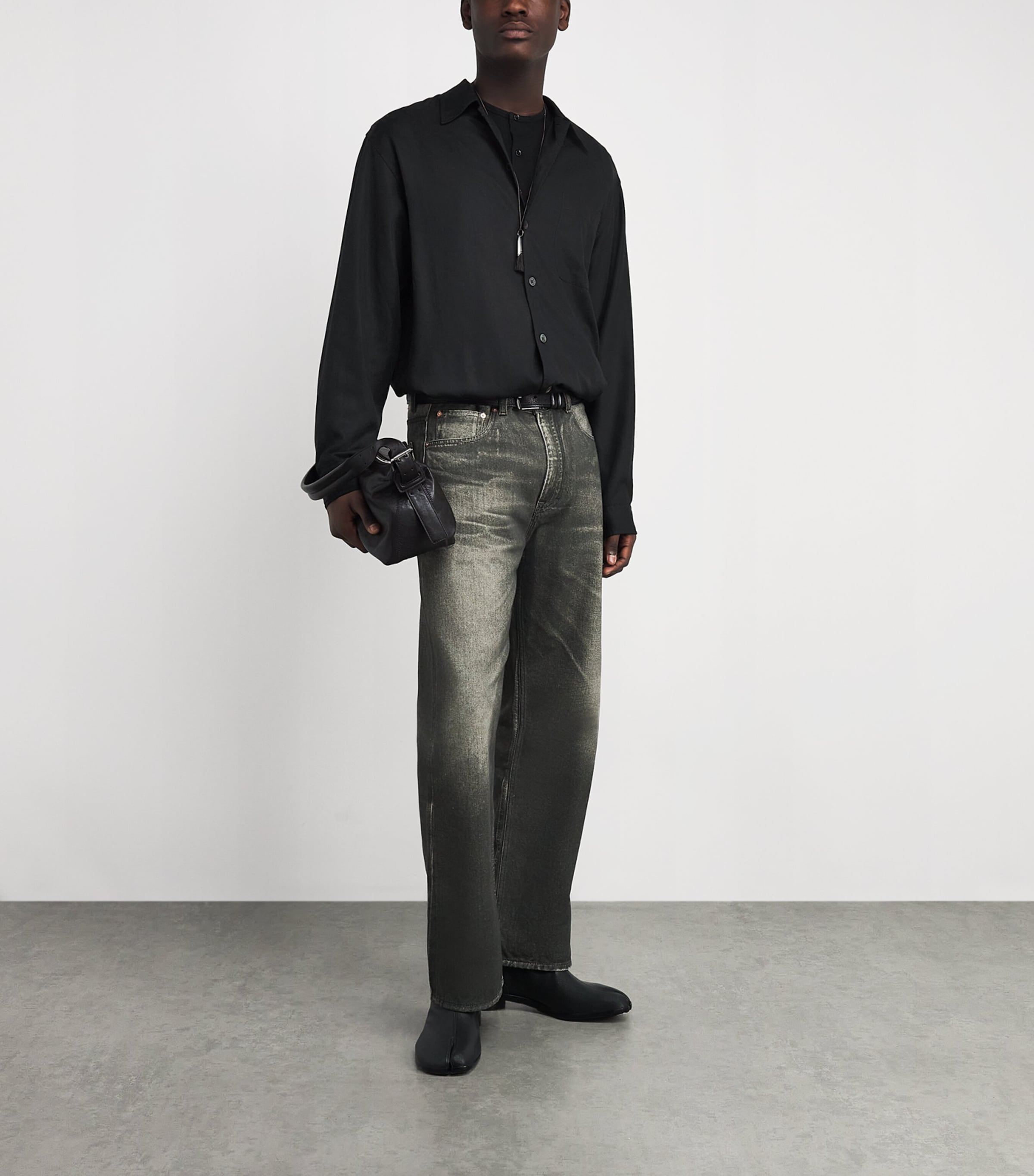 Poplin Shirt DRAPING BLACK Image 2