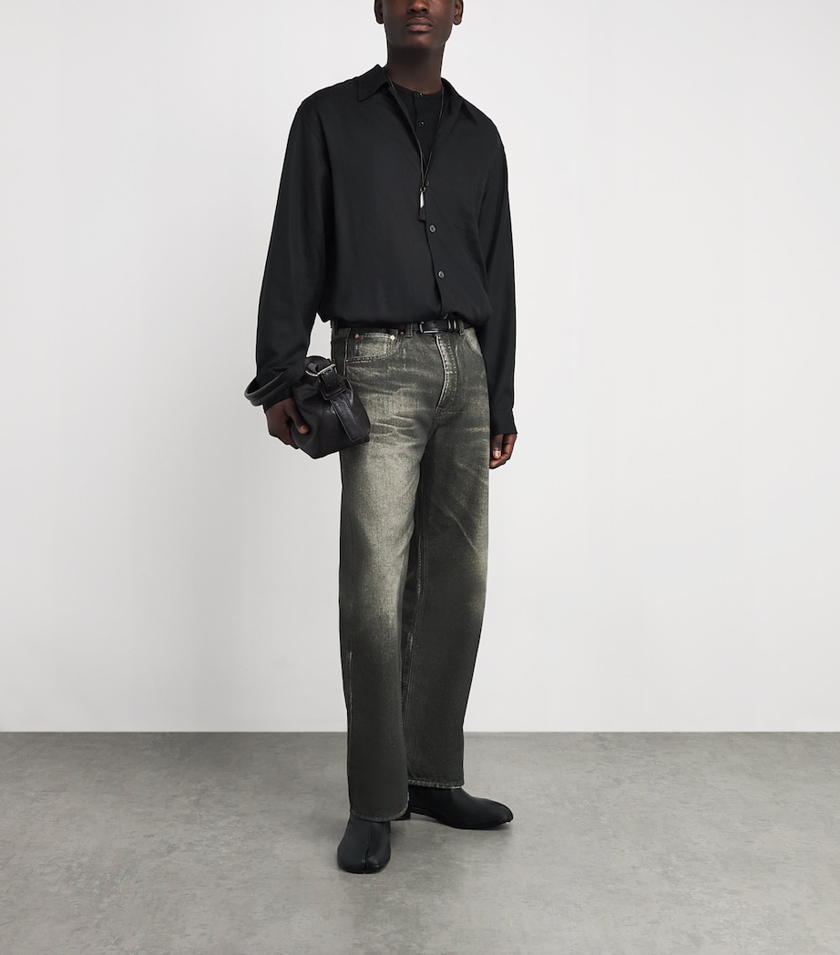 Poplin Shirt DRAPING BLACK Image 2