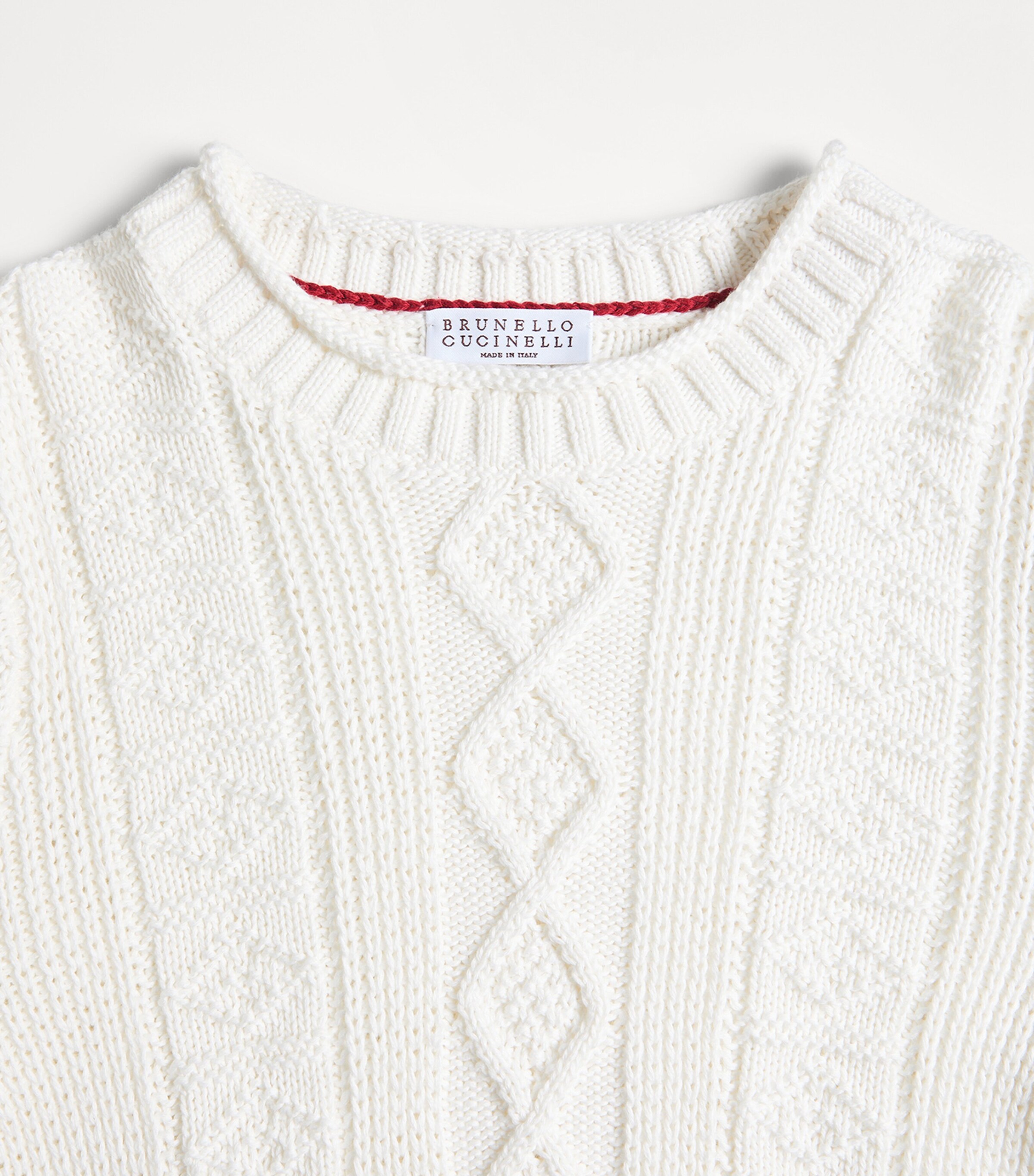 Brunello Cucinelli Kids Cotton Cable-Knit Sweater (4-6 Years) Image 3