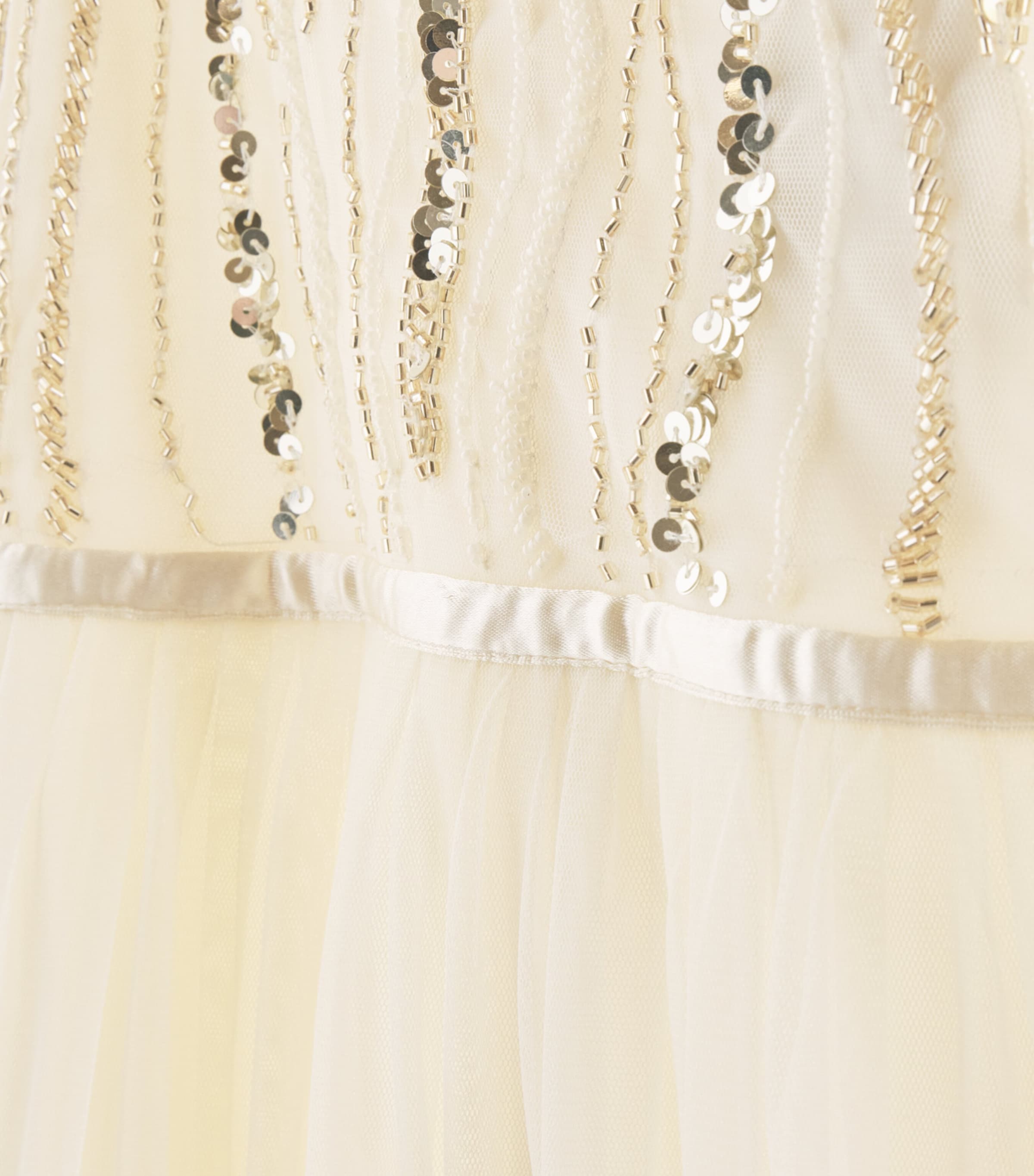 Raishma Tulle Embellished Sarafina Dress (3-12 Years) Cream Image 3