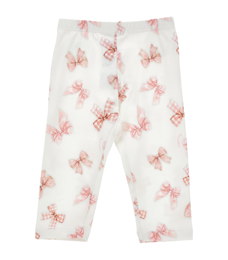 Bow-Print Leggings (3-36 Months) PANNA Image 1