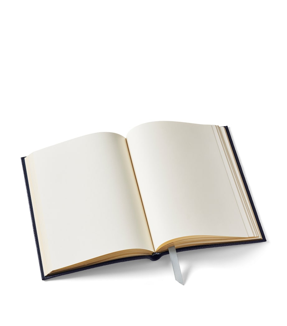 Leather Bound A5 Notebook NAVY Image 4