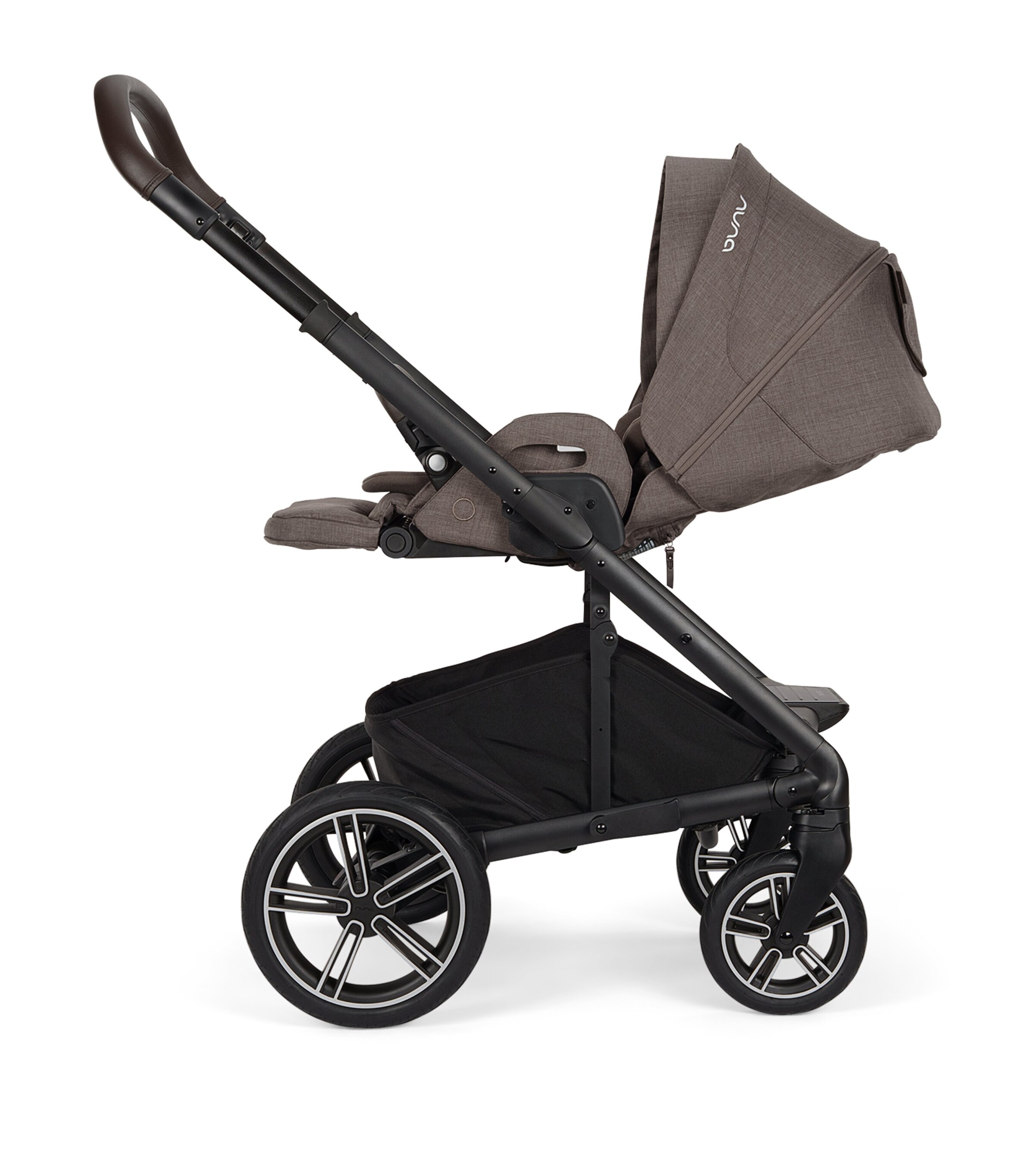 Nuna MIXX Next Stroller, MIXX Carrycot, ARRA Flex Car Seat and BASE Curv Bundle Chestnut Image 8