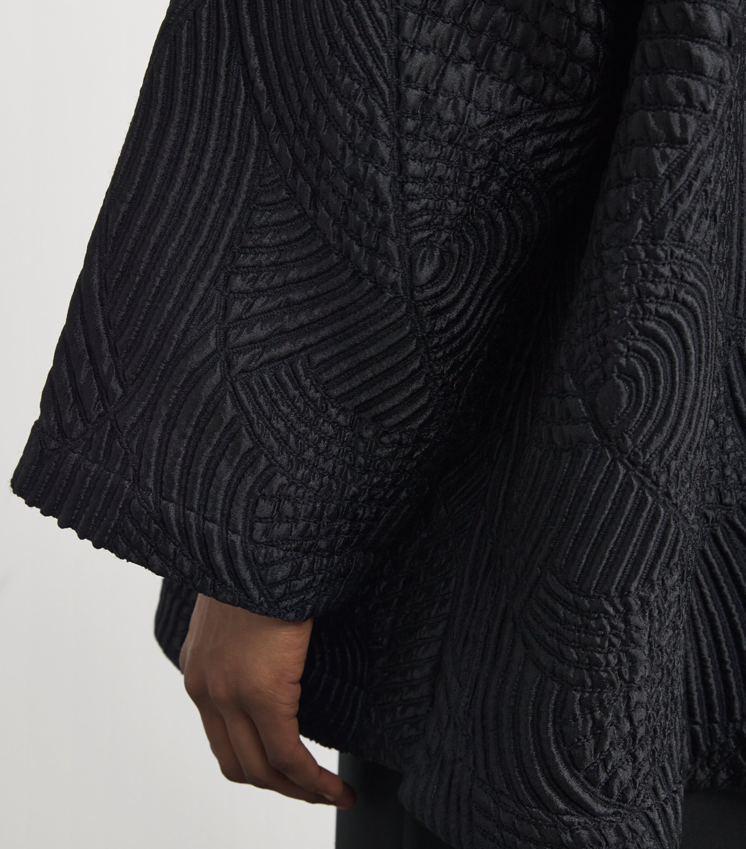 Wool-Silk-Blend Jacket BLACK Image 6