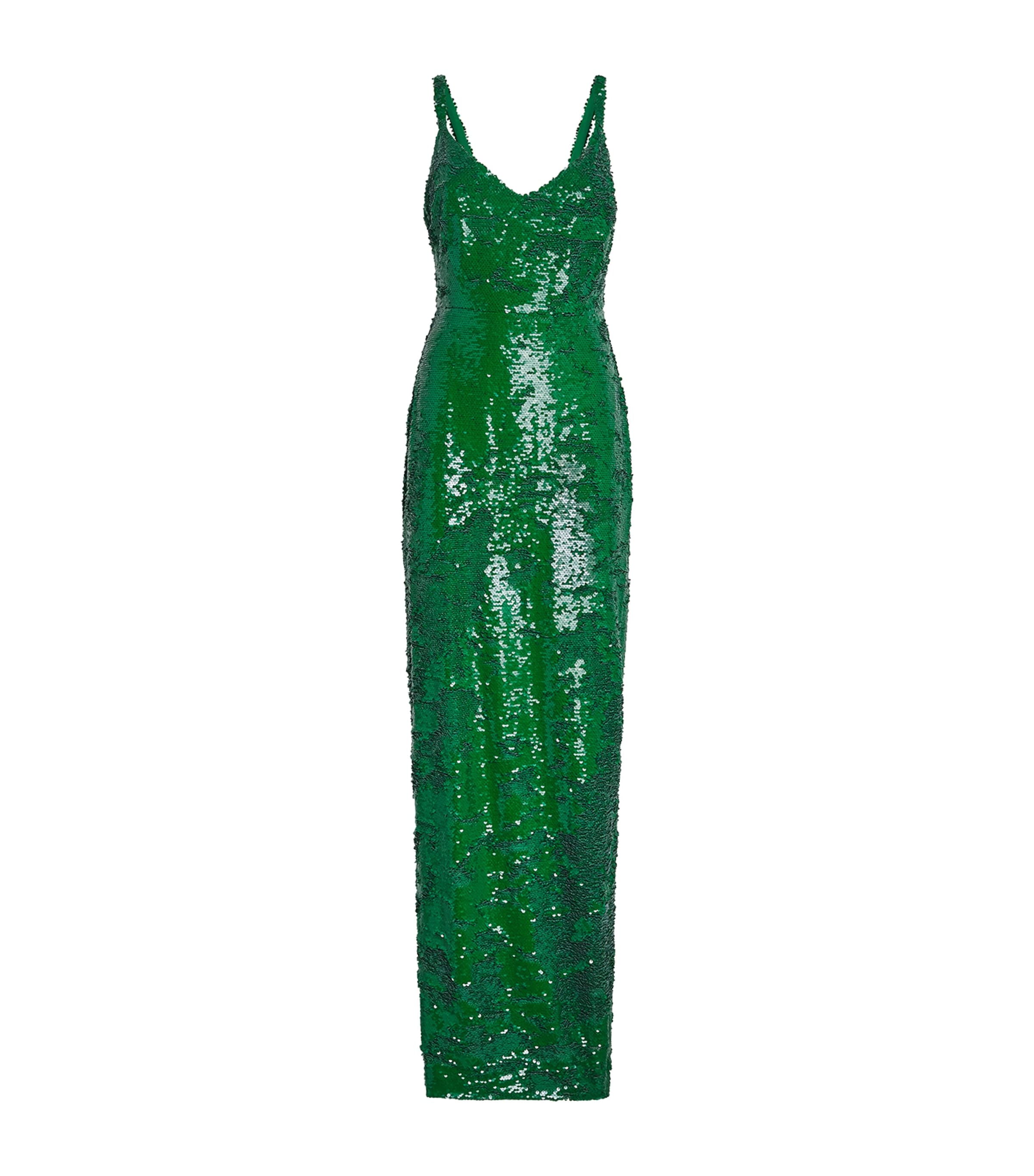 L Agence Karma Sequin Maxi Dress In Green