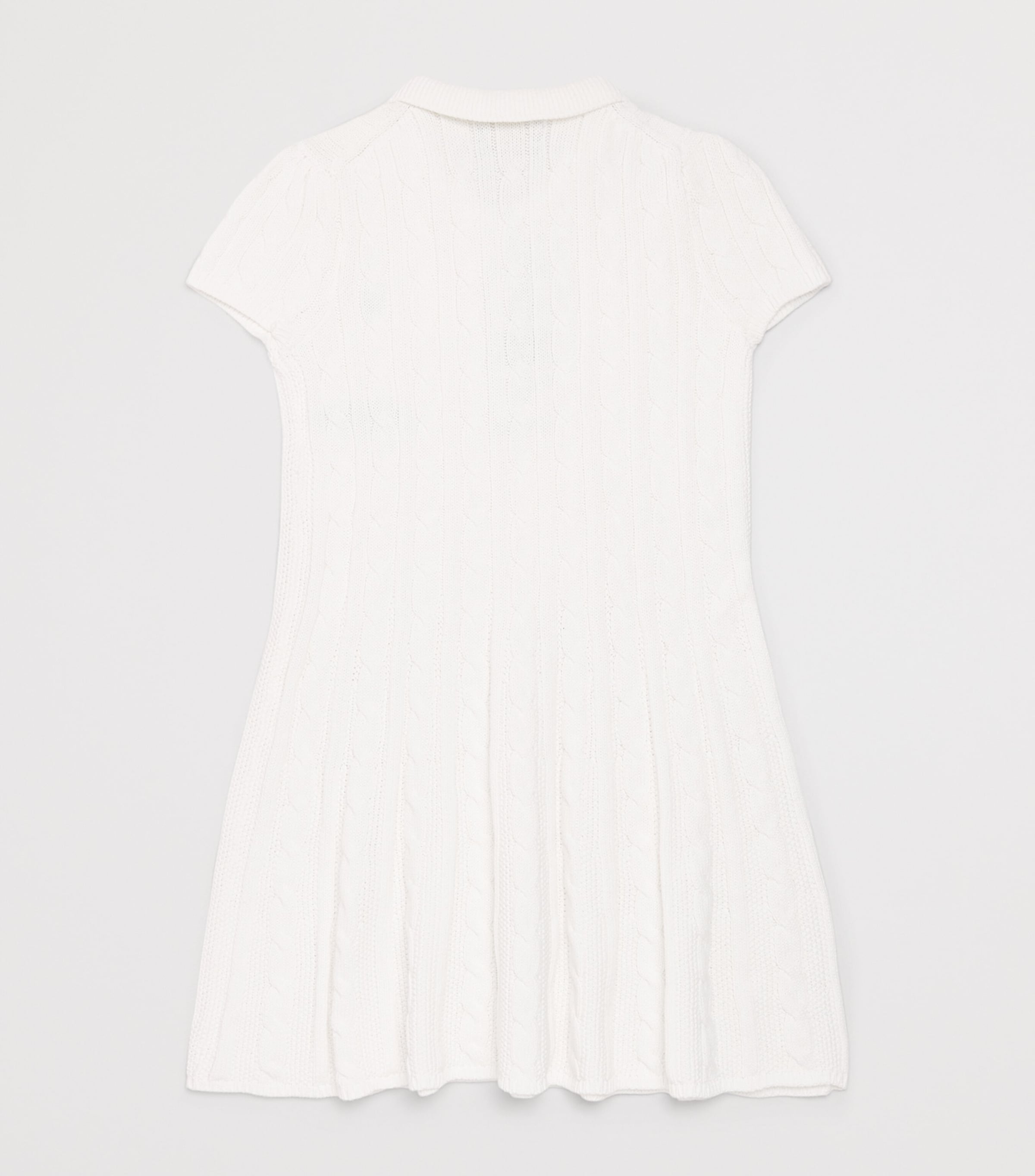 Cotton Cable-Knit Dress (2-6 Years) WHITE Image 2