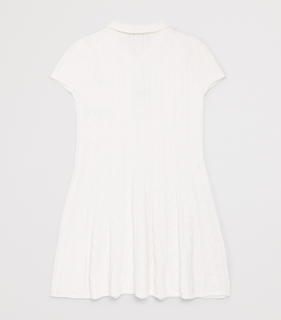 Cotton Cable-Knit Dress (2-6 Years) WHITE Image 2
