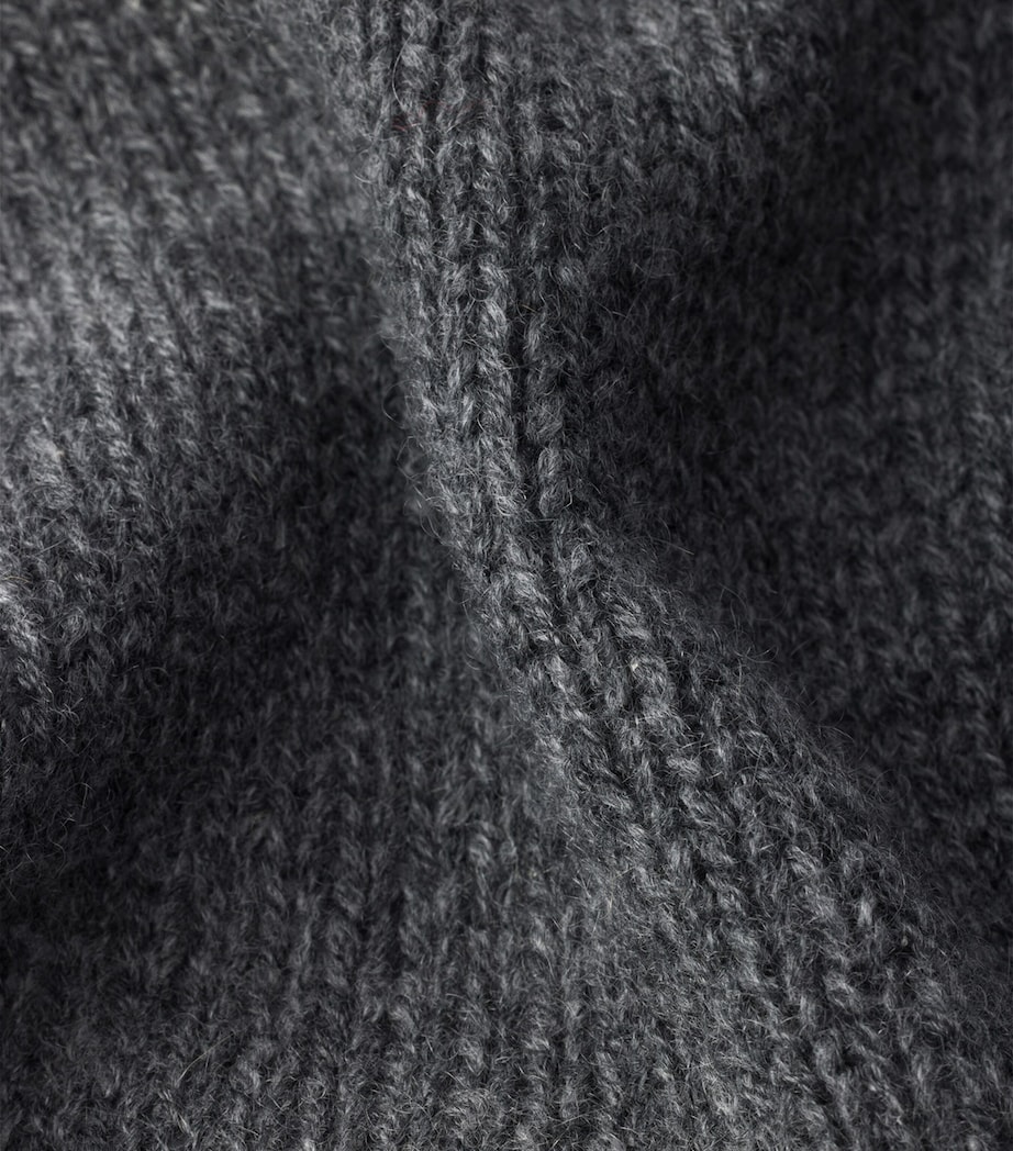 Prada Cashmere Triangular Shawl Grey Image 3