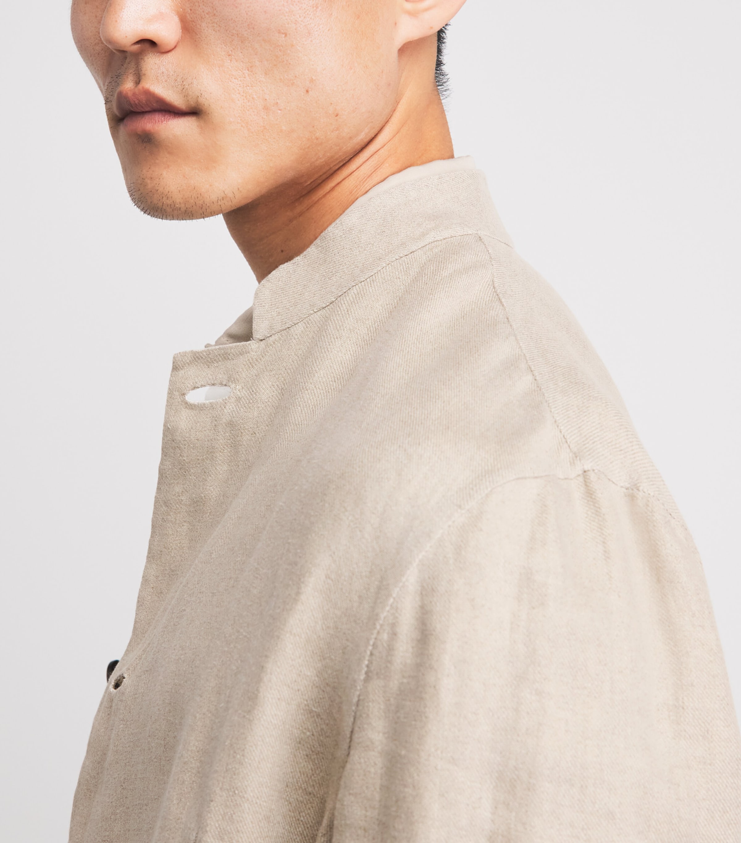 Eleventy Mens Linen-Silk Reversible Jacket Avorio, Sabbia Image 3