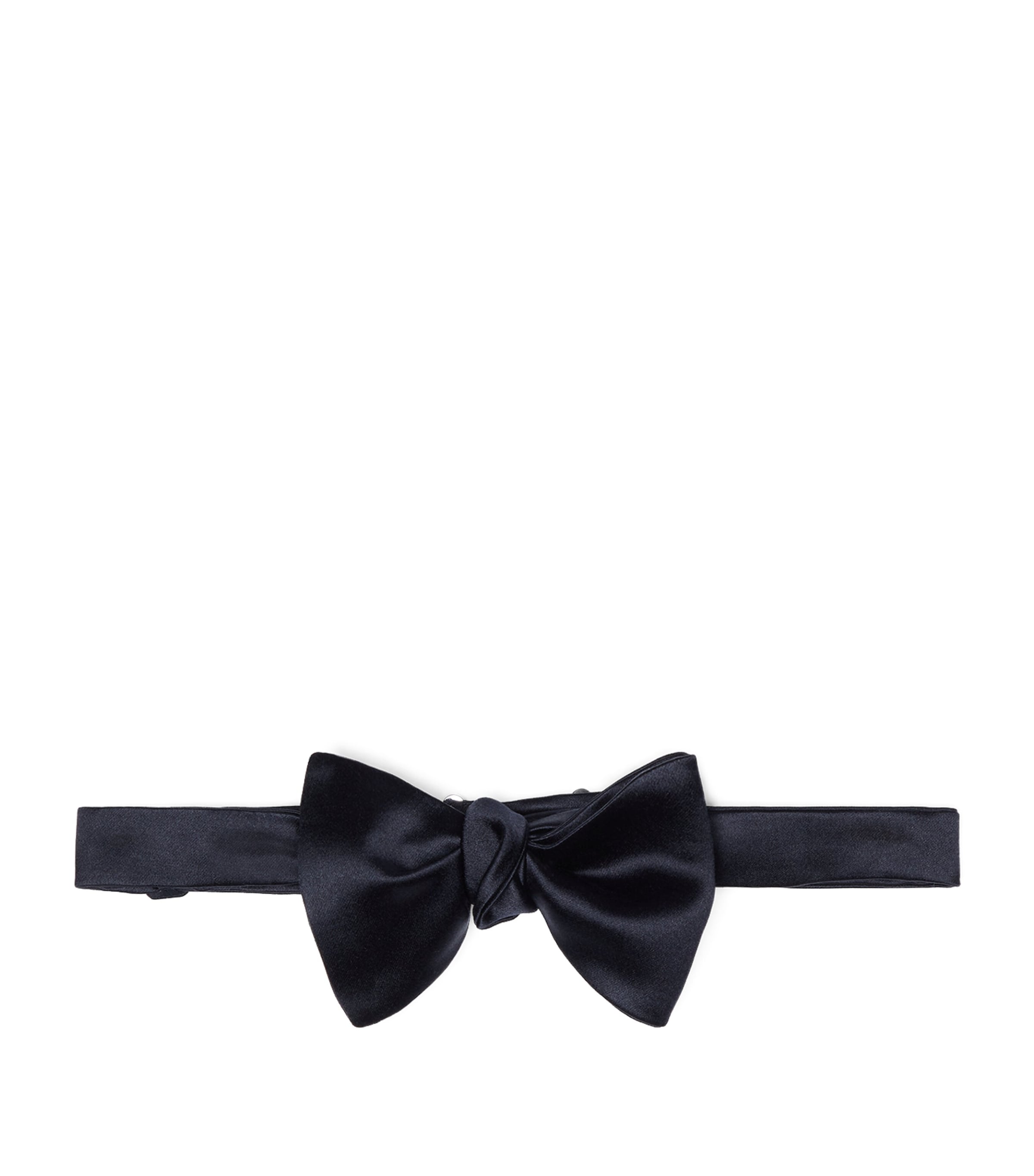 Brunello Cucinelli Cotton And Silk Satin Bow Tie In Black