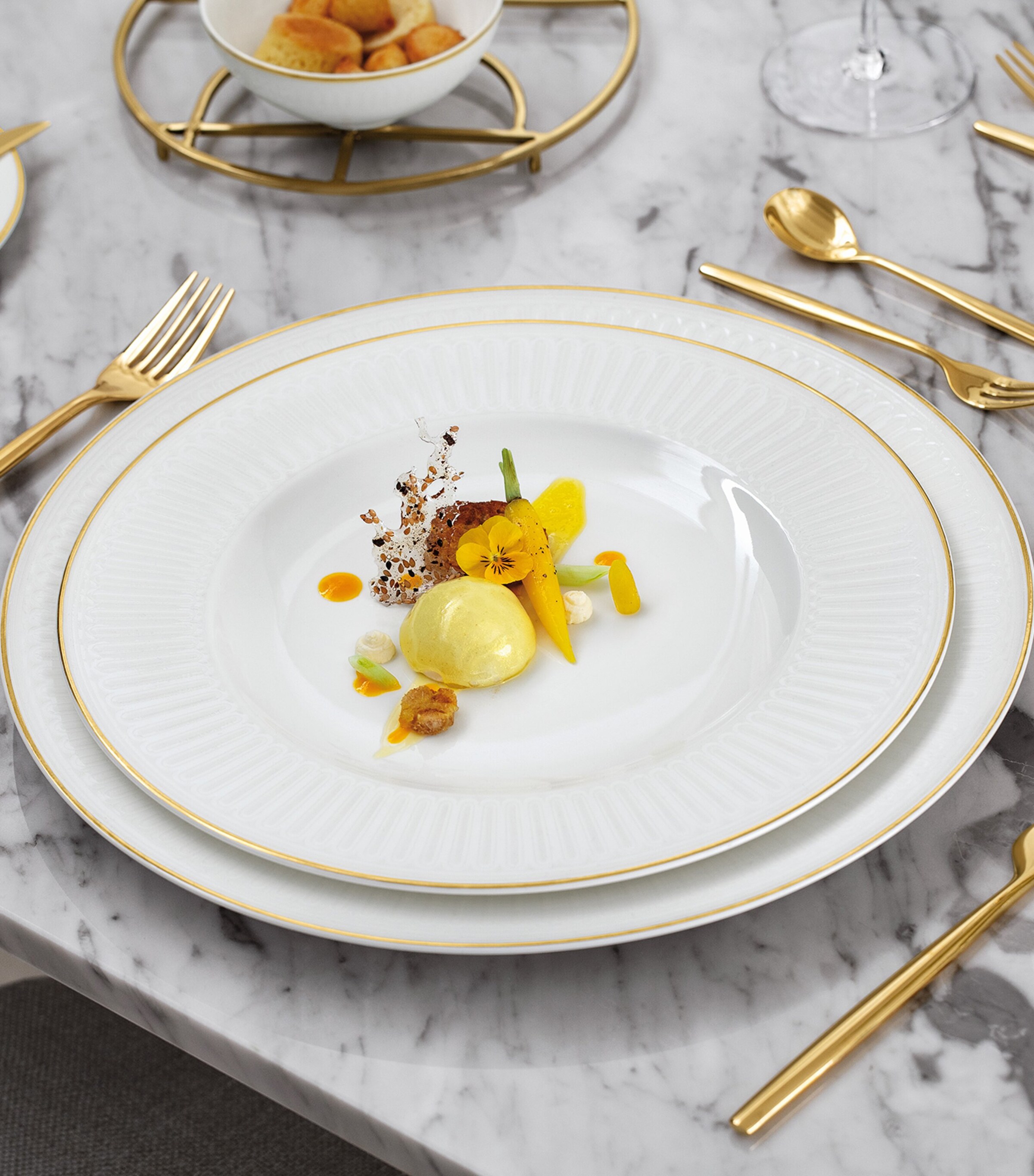 Villeroy & Boch Gold-Plated MetroChic 113-Piece Cutlery Set