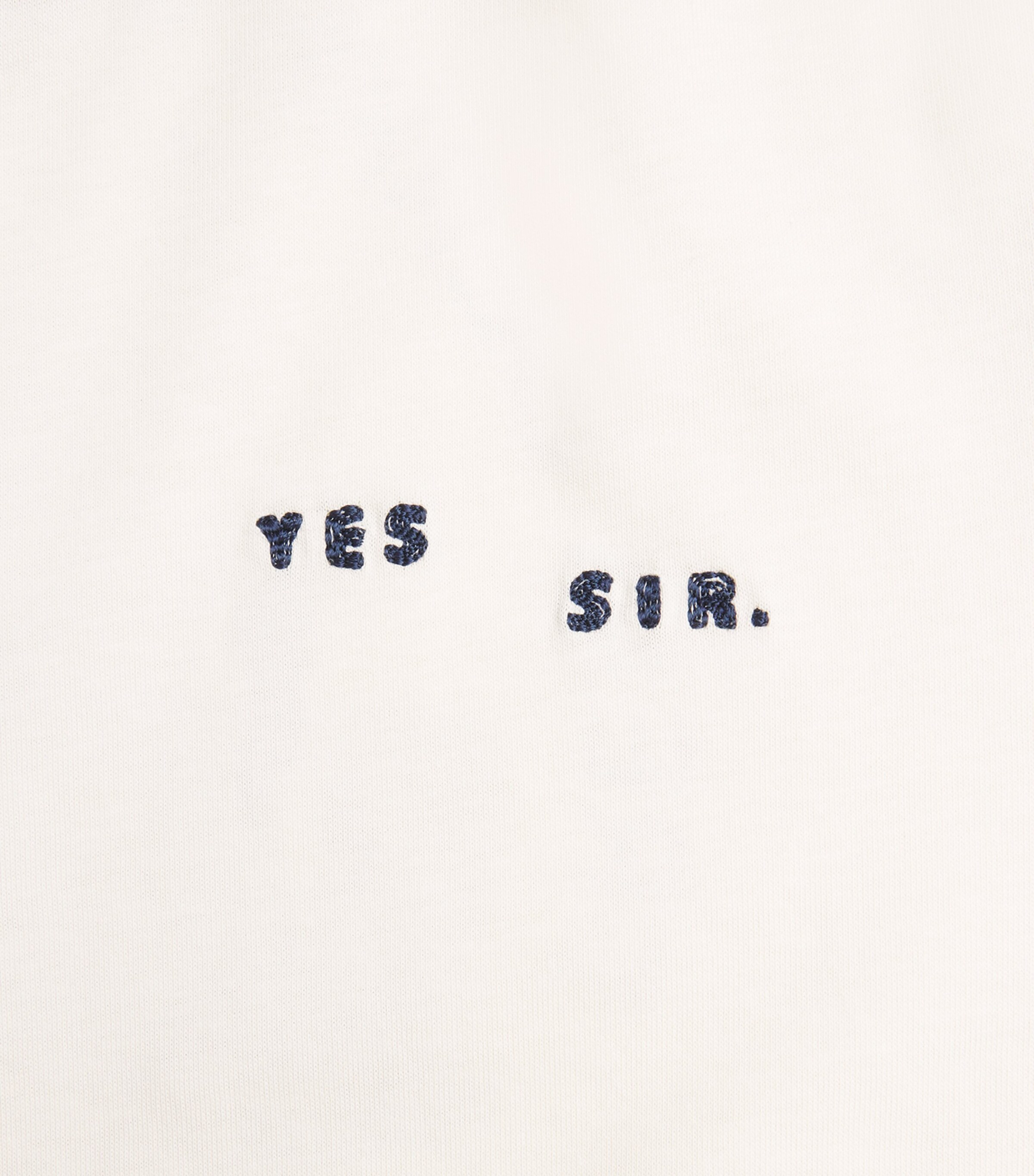 SIR. Womens Cotton Embroidered T-Shirt Ecru Image 6