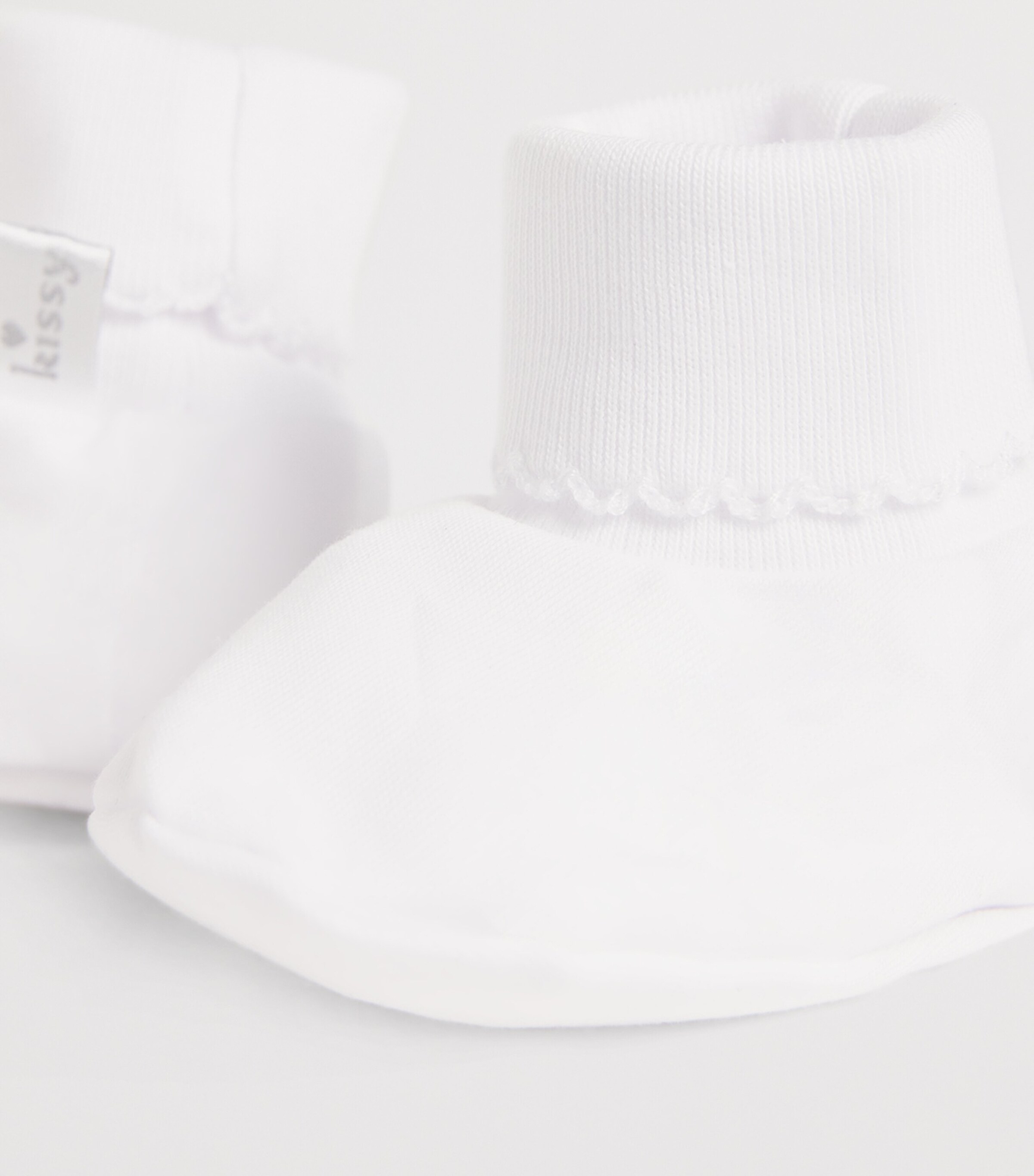 Pima Cotton Booties K185 WHT/WHITE Image 4