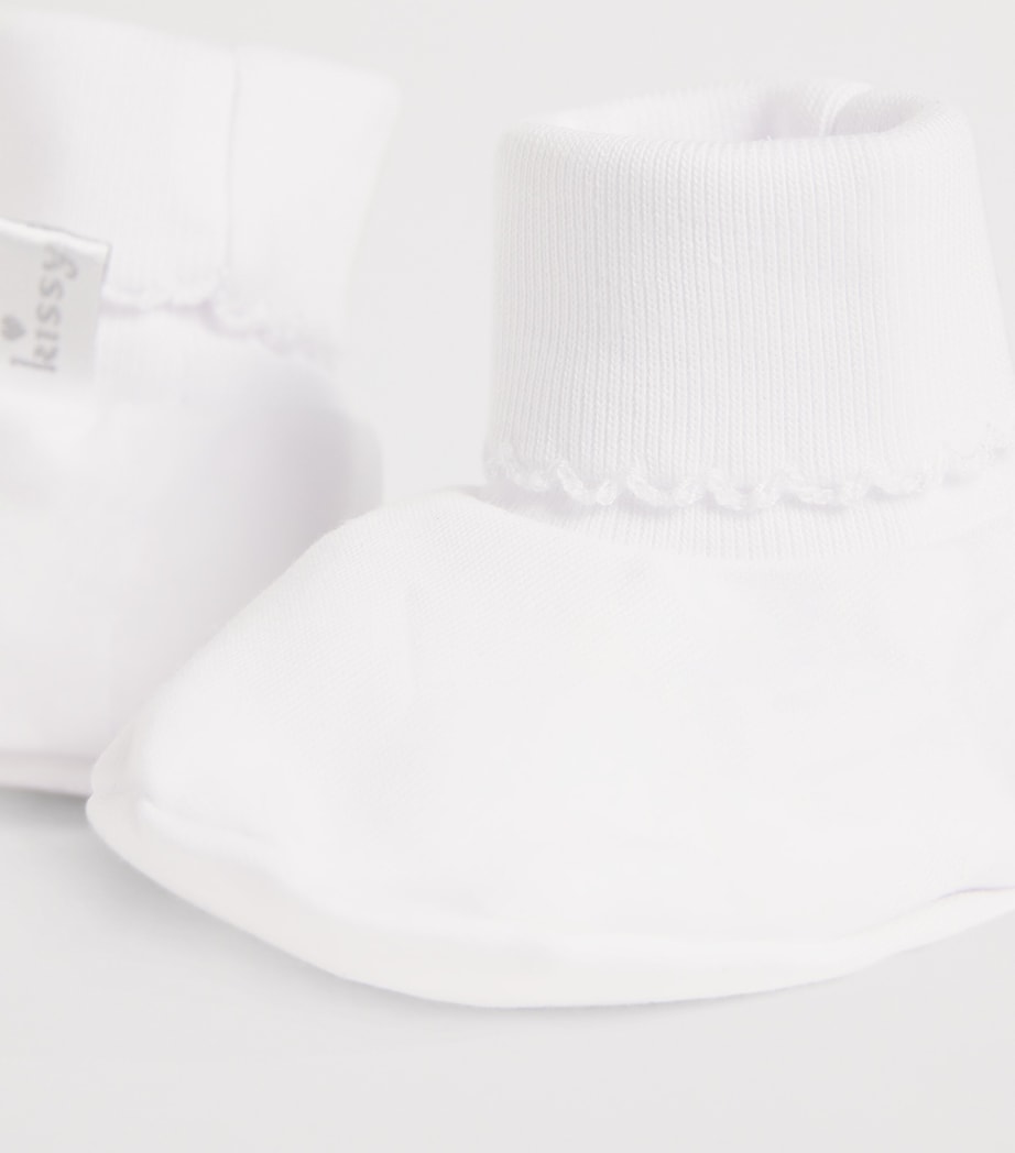 Pima Cotton Booties K185 WHT/WHITE Image 4