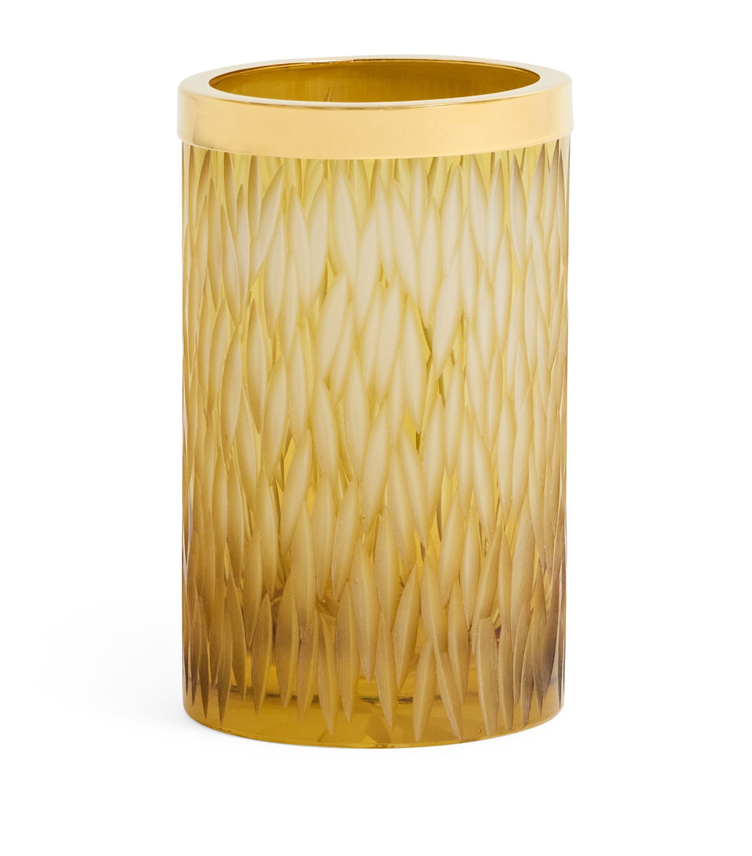 Zodiac Crystal Amber Toothbrush Holder In Gold