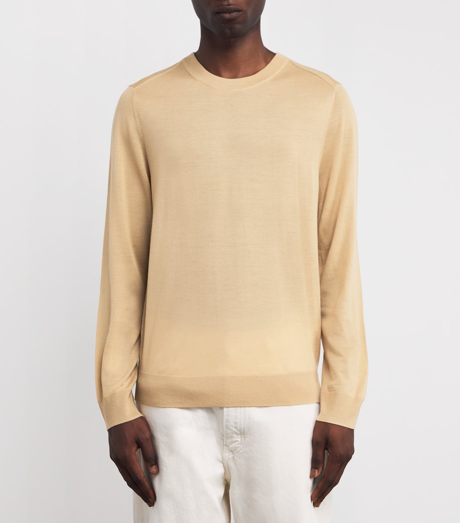Merino Crew-Neck Sweater 14A_OCHRE Image 3