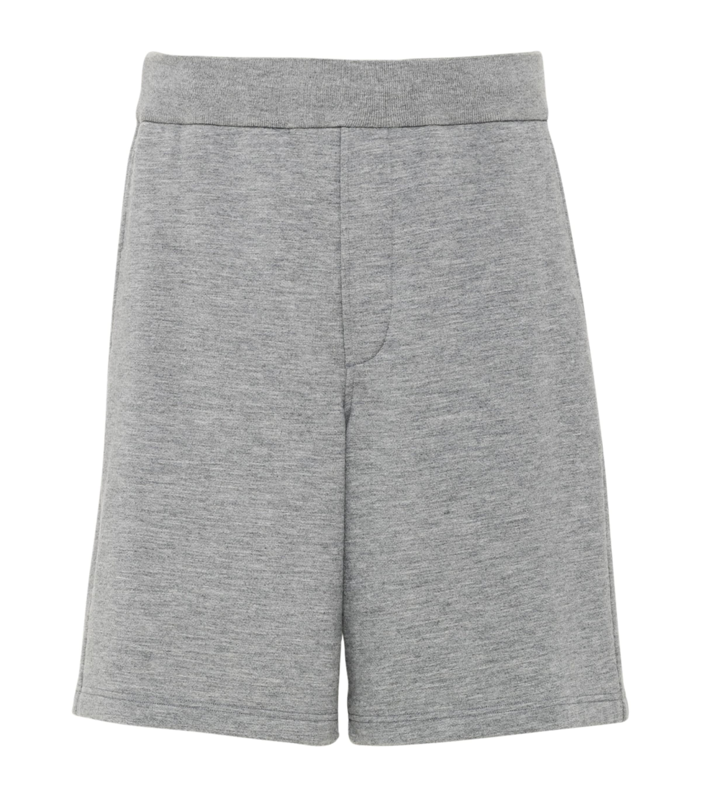 Prada Cashmere-silk Bermuda Shorts In Grey