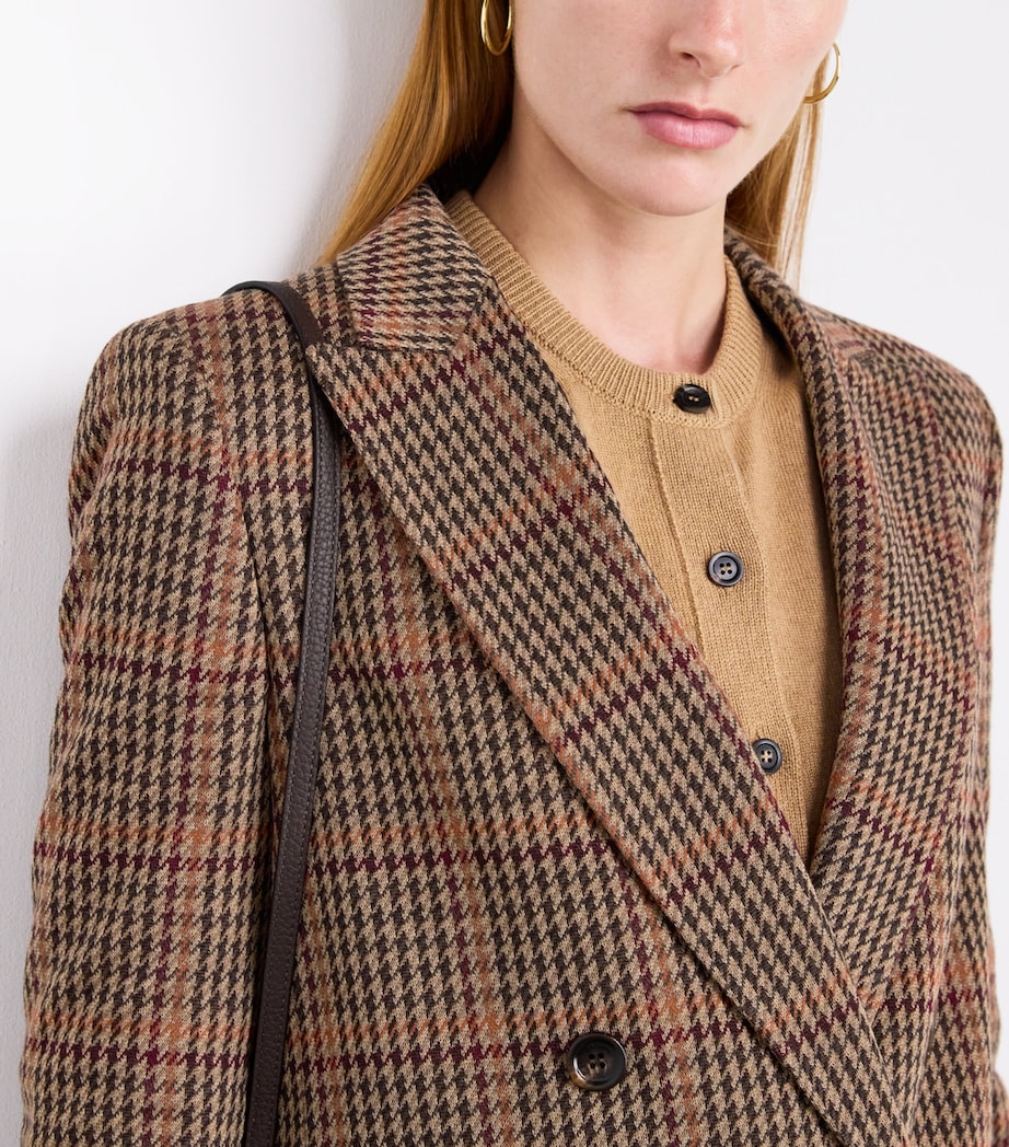 Wool-Cotton Houndstooth Blazer MULTICOLOUR Image 6