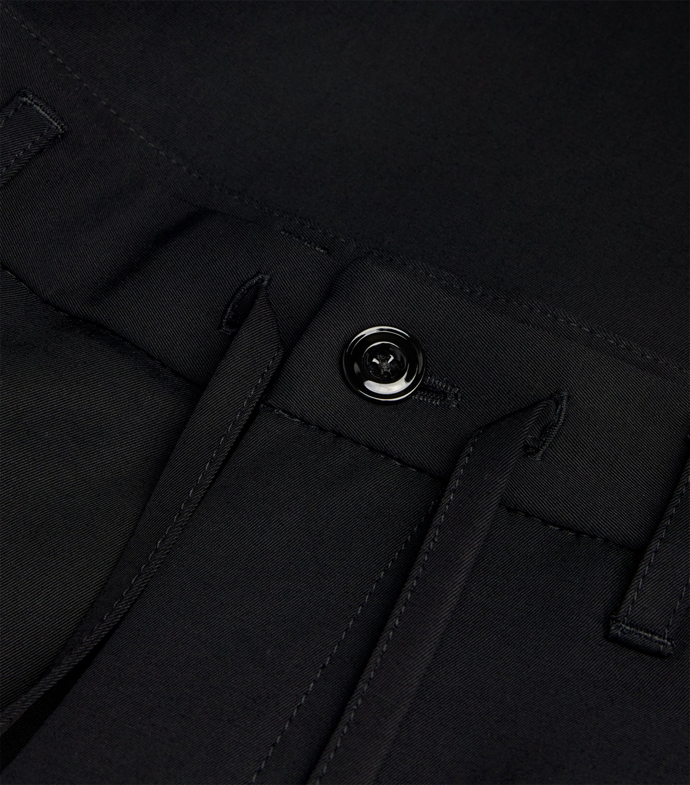 Wool-Blend Drawstring Pleated Trousers BK999/BLACK Image 5