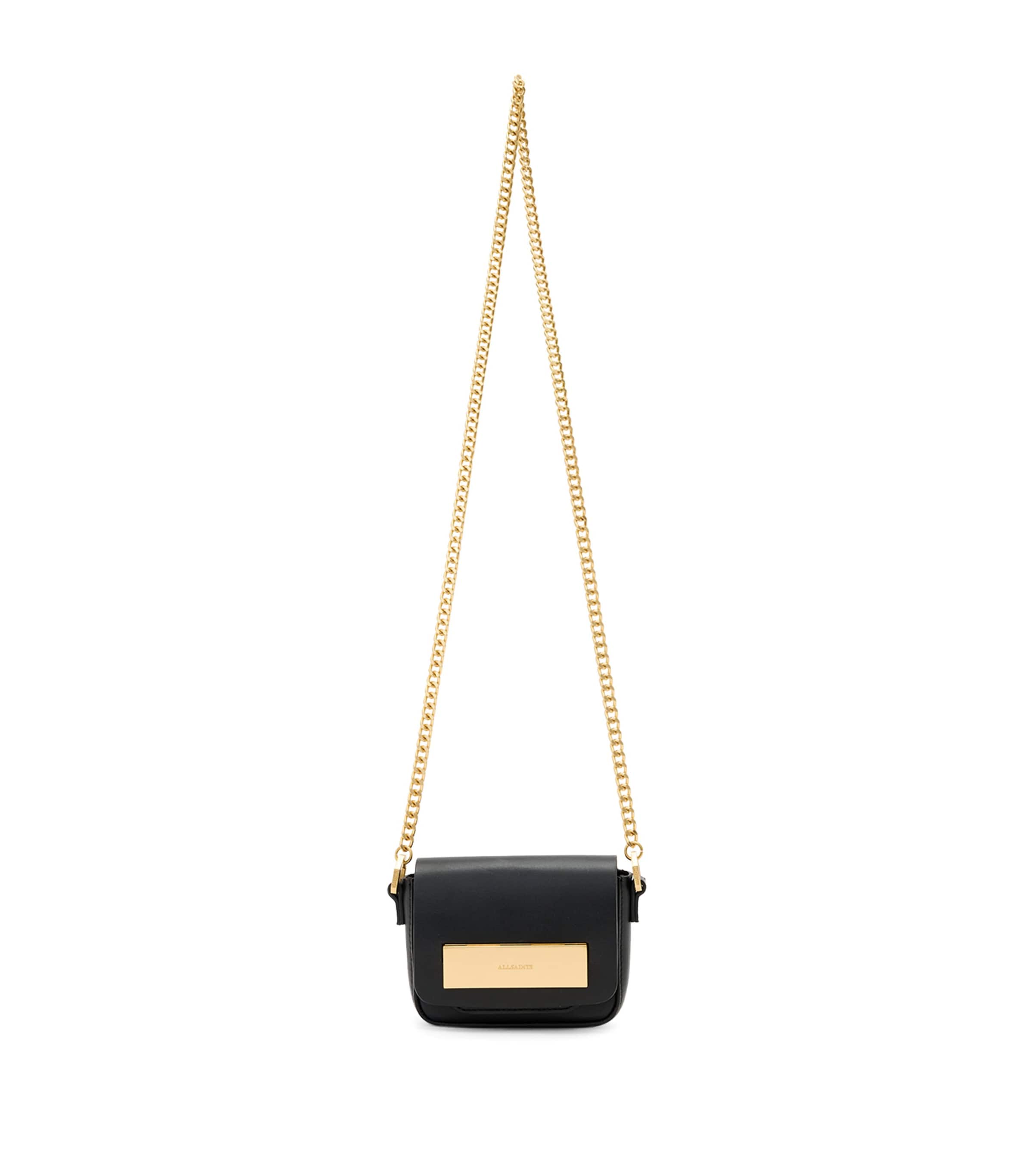 Allsaints Leather Etta Cross-body Bag In Black