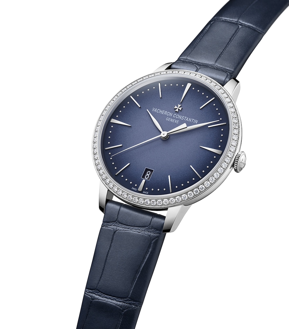 White Gold and Diamond Patrimony Self-Winding Watch 36.5mm WHITE GOLD Image 4