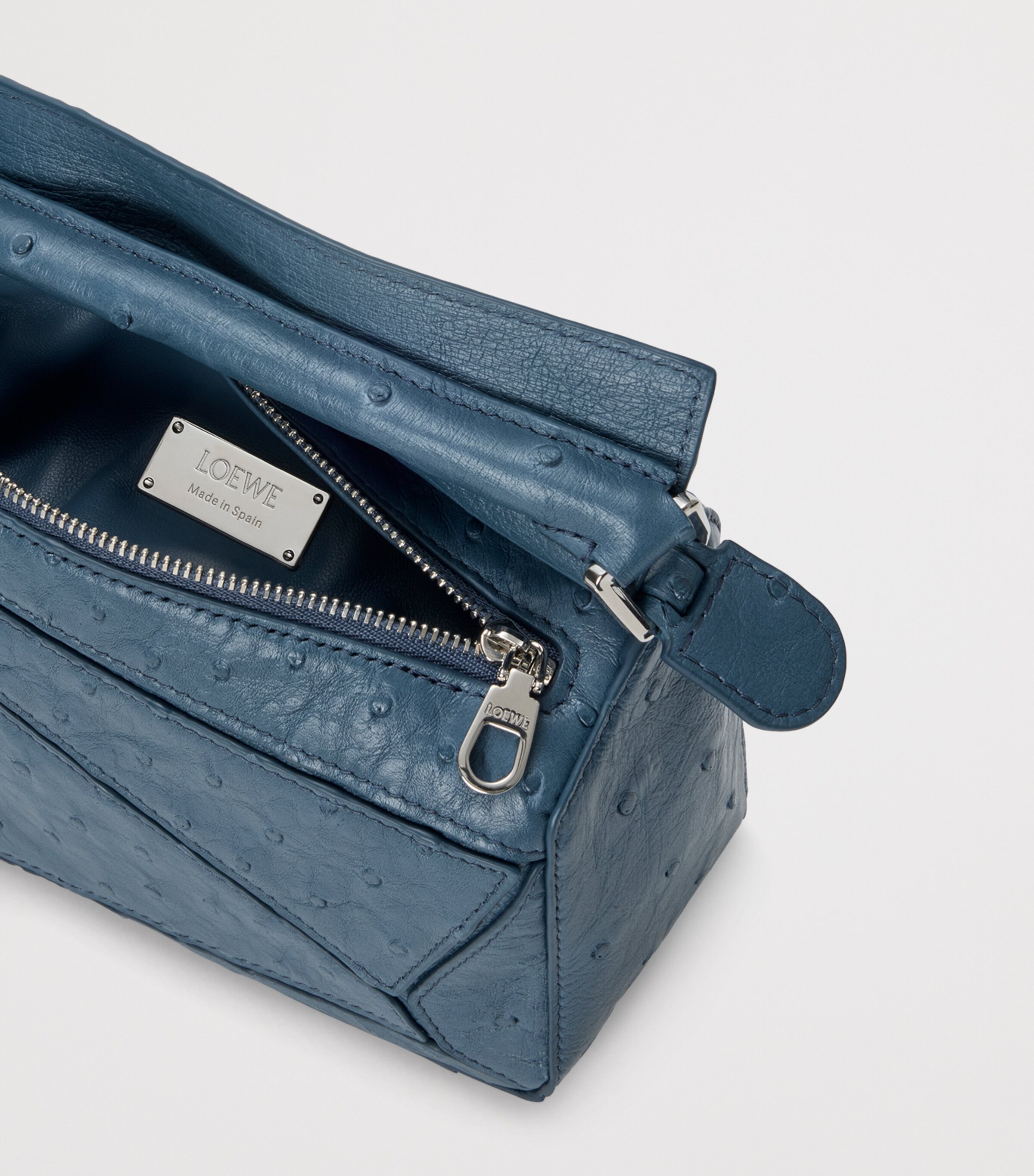 Mini Leather Puzzle Top-Handle Bag DENIM Image 7