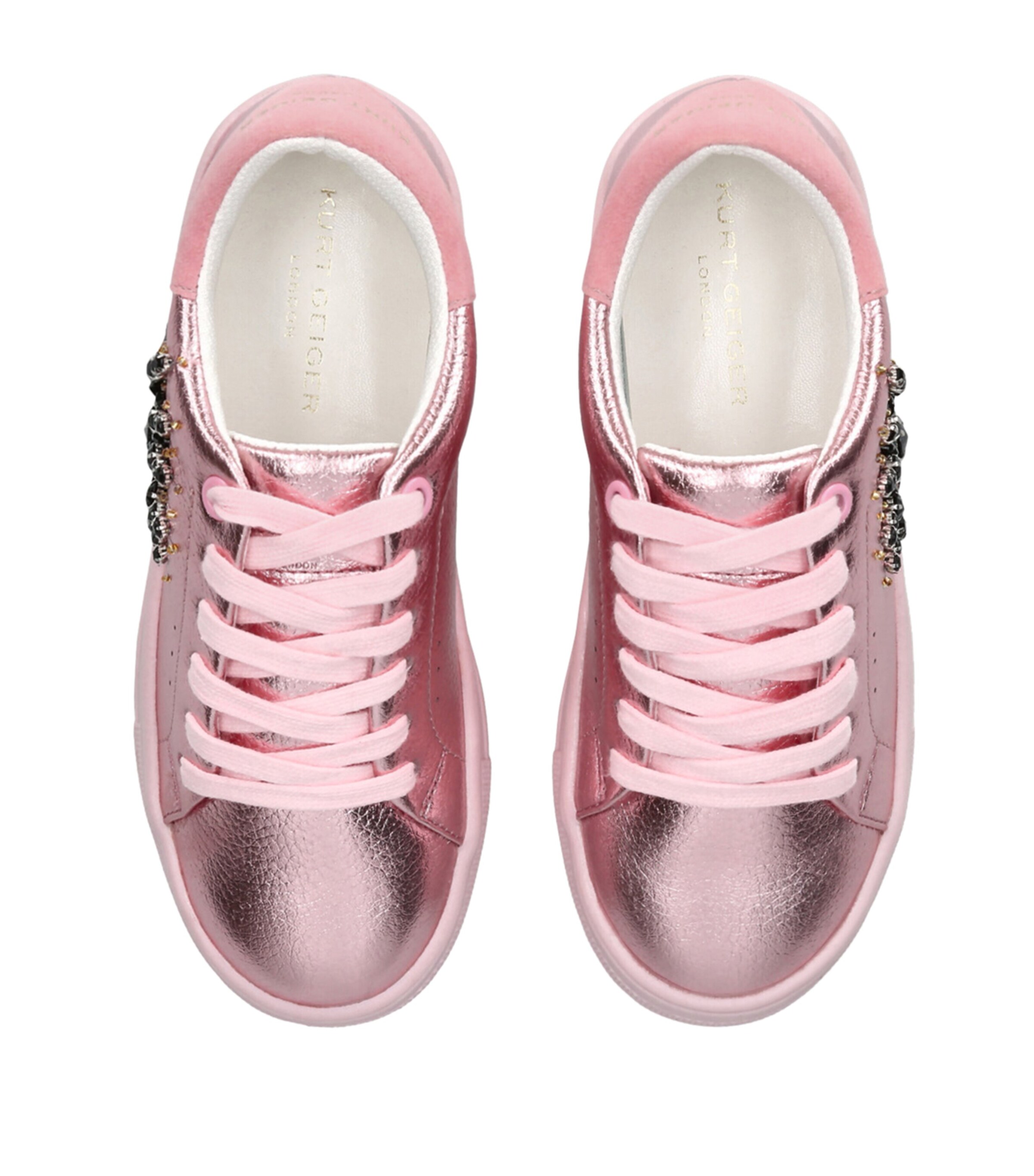 Kurt Geiger London Leather Mini Laney Eye Sneakers Pink Image 4