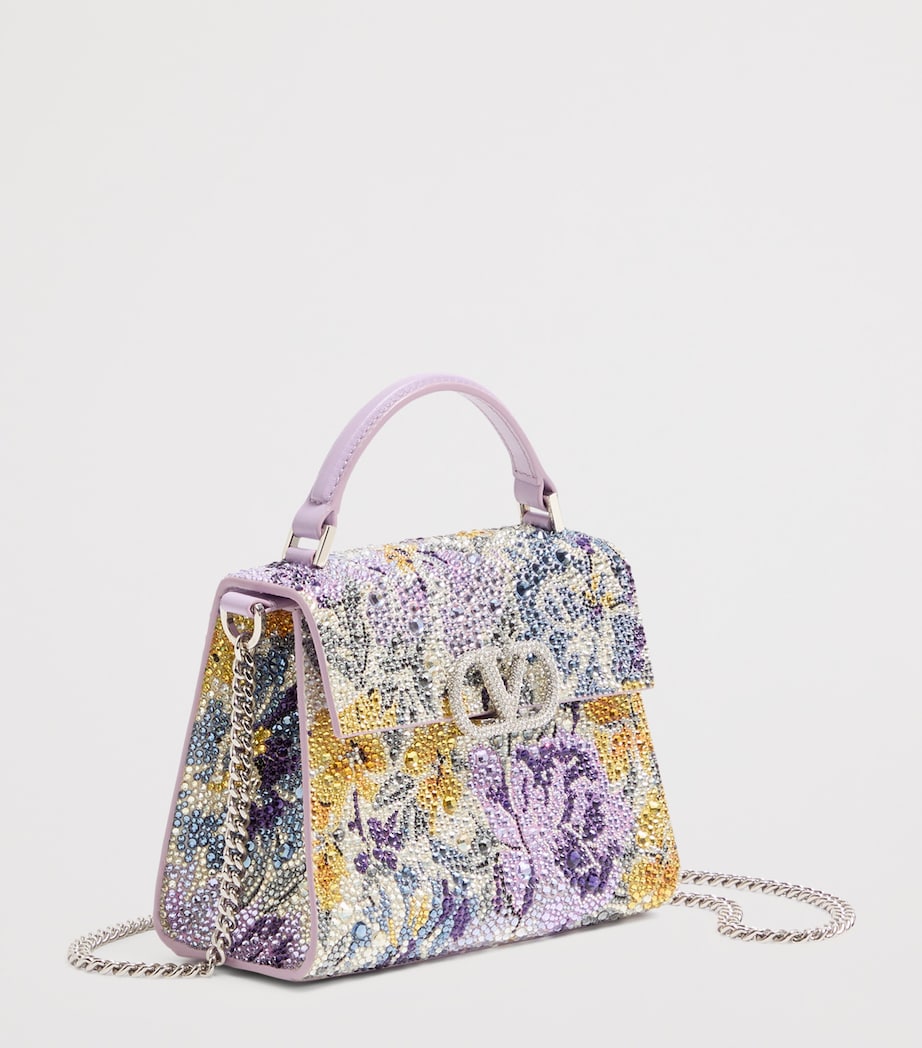 Valentino Garavani Mini Leather Embellished VSLING Top-Handle Bag Dak Image 2