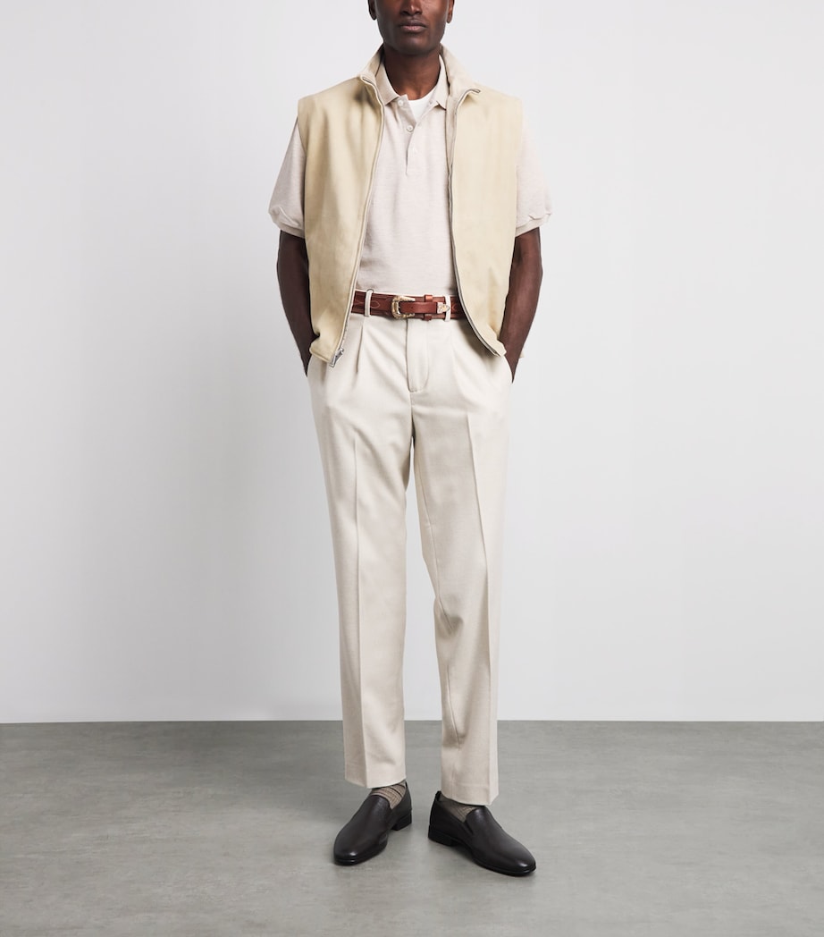 Ralph Lauren Purple Label Leather Western Belt Rl Gold Image 4