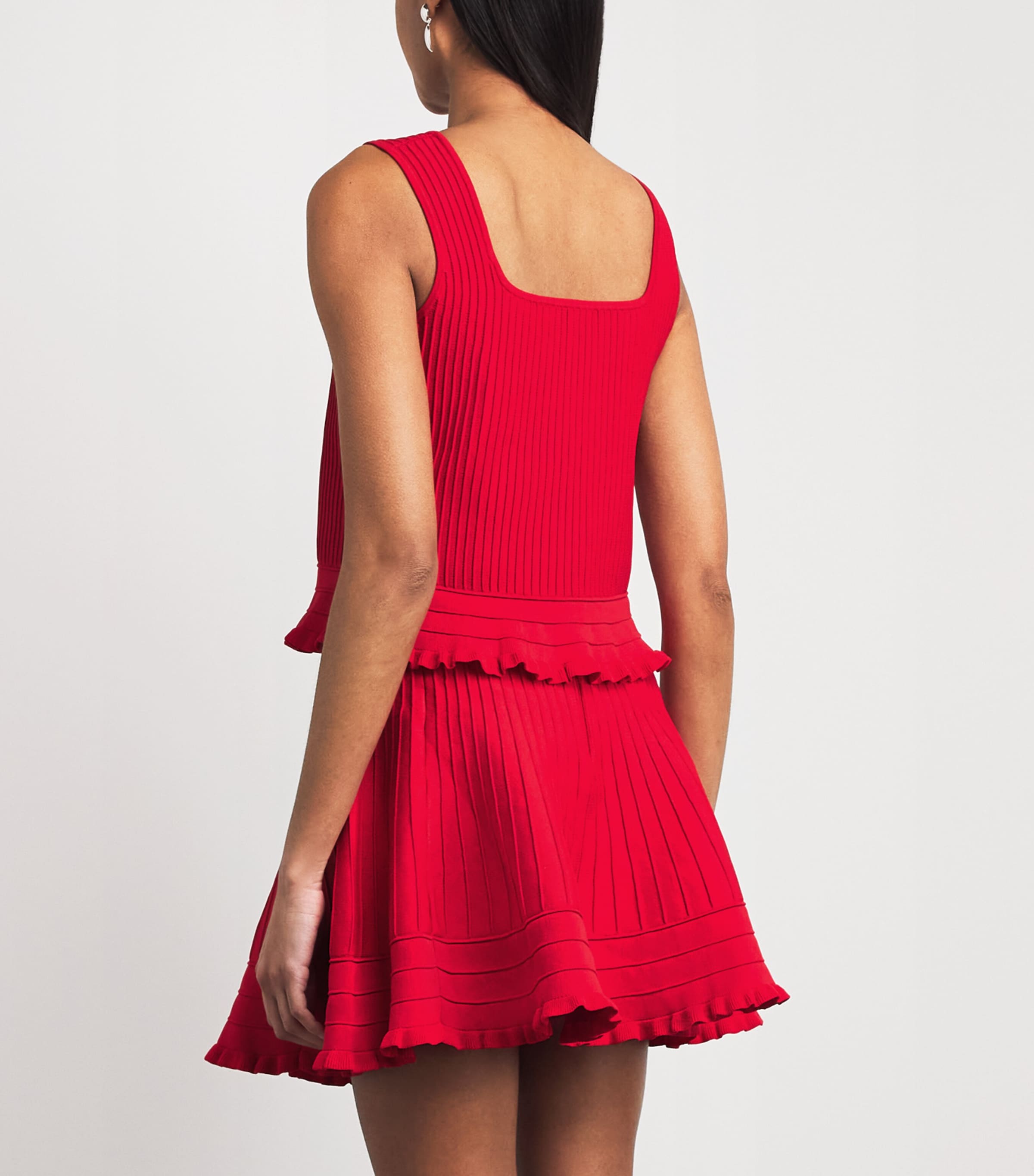 Maje Womens Ruffled Crop Top Red Image 5