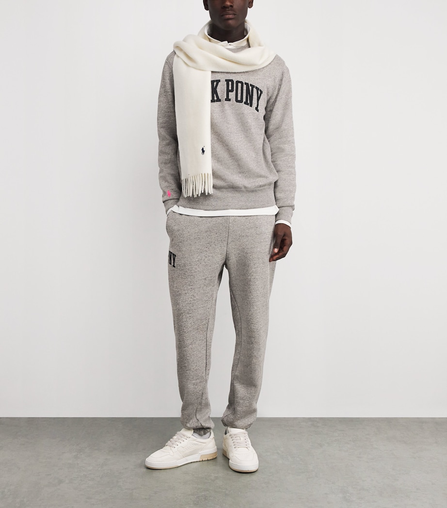 Cotton-Blend Logo Sweatpants DARK GREY HEATHER Image 2