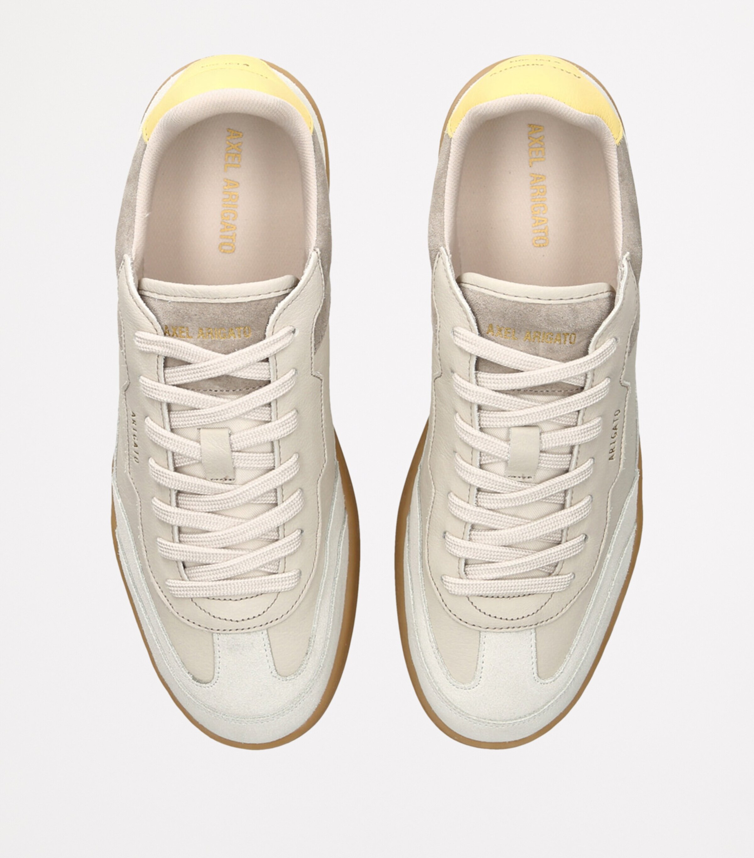Axel Arigato Leather Dice T-Toe Low-Top Sneakers Beige Comb Image 4
