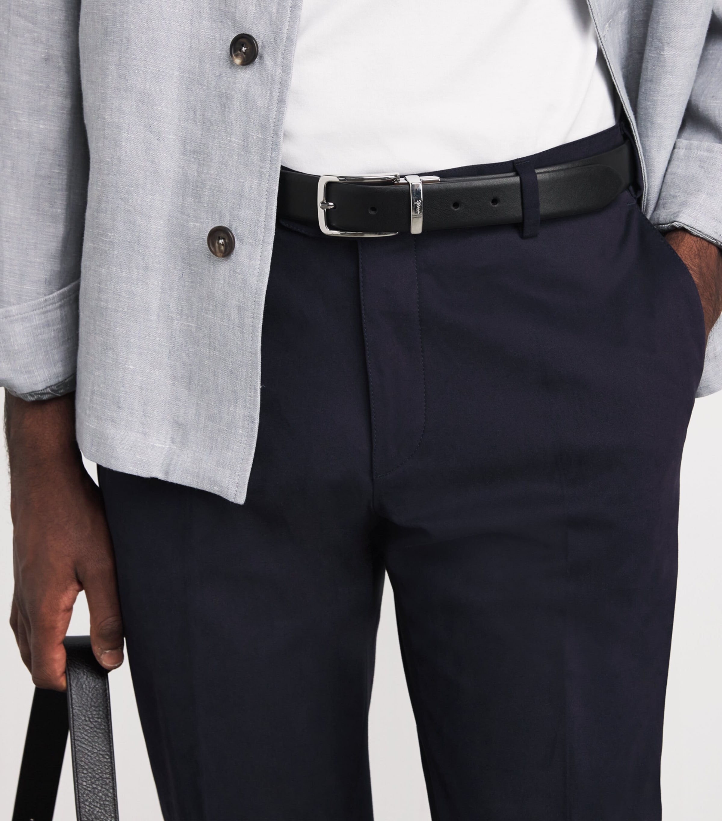 Cotton-Blend Pienza Straight Trousers 4000 Image 6