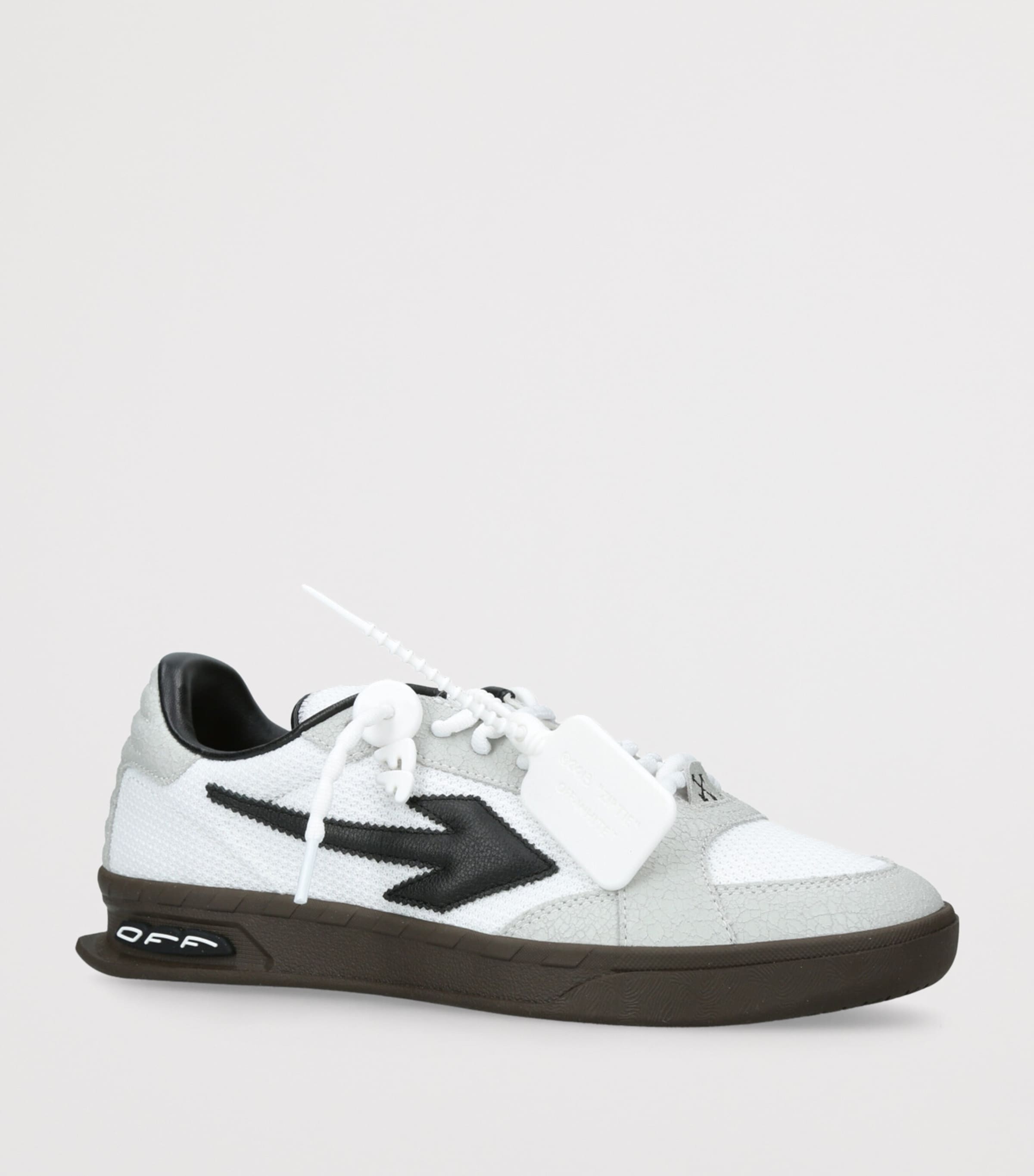 Off-White Leather End of Play Low-Top Sneakers White/blk Image 3