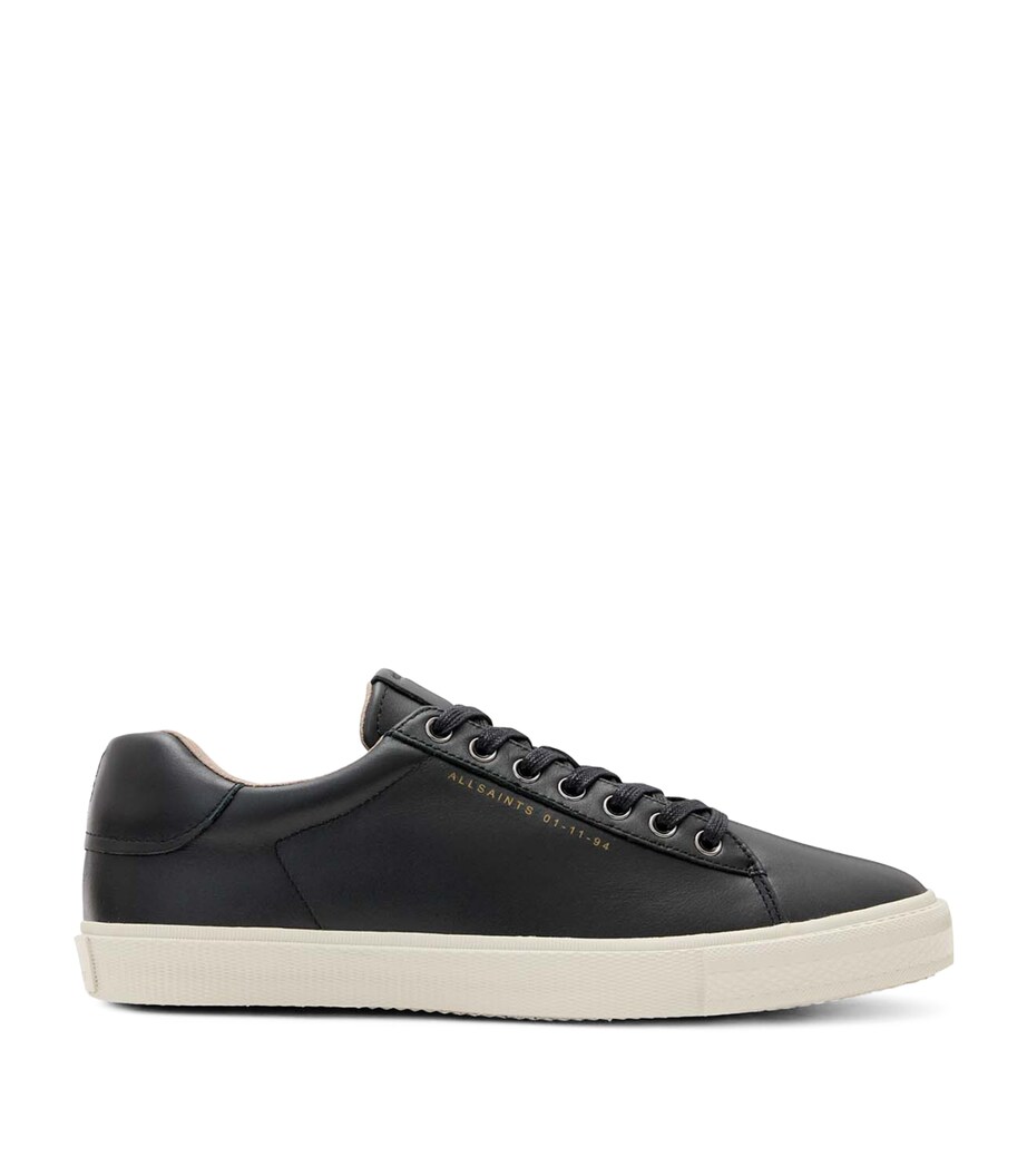 AllSaints Leather Brody Sneakers Black Image 1