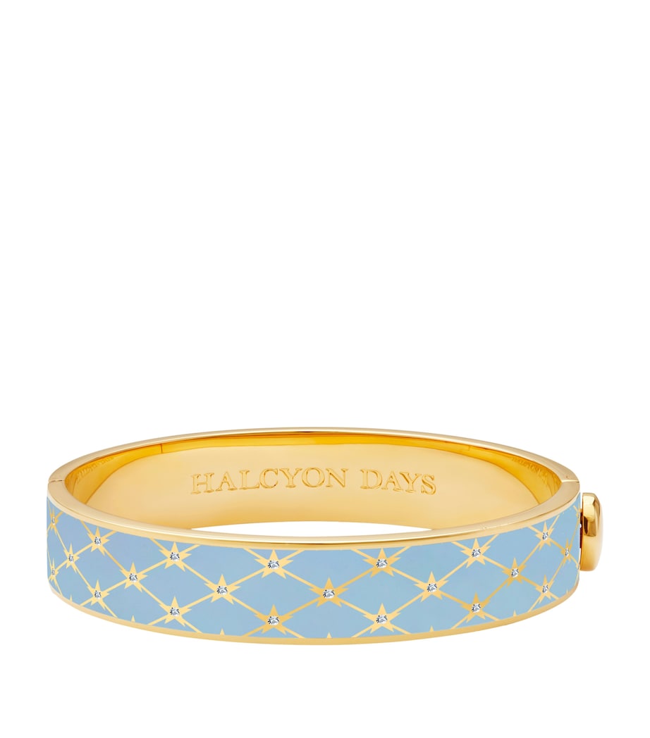 Halcyon Days Gold-Plated Enamel Star Bangle Blue/gold Image 1