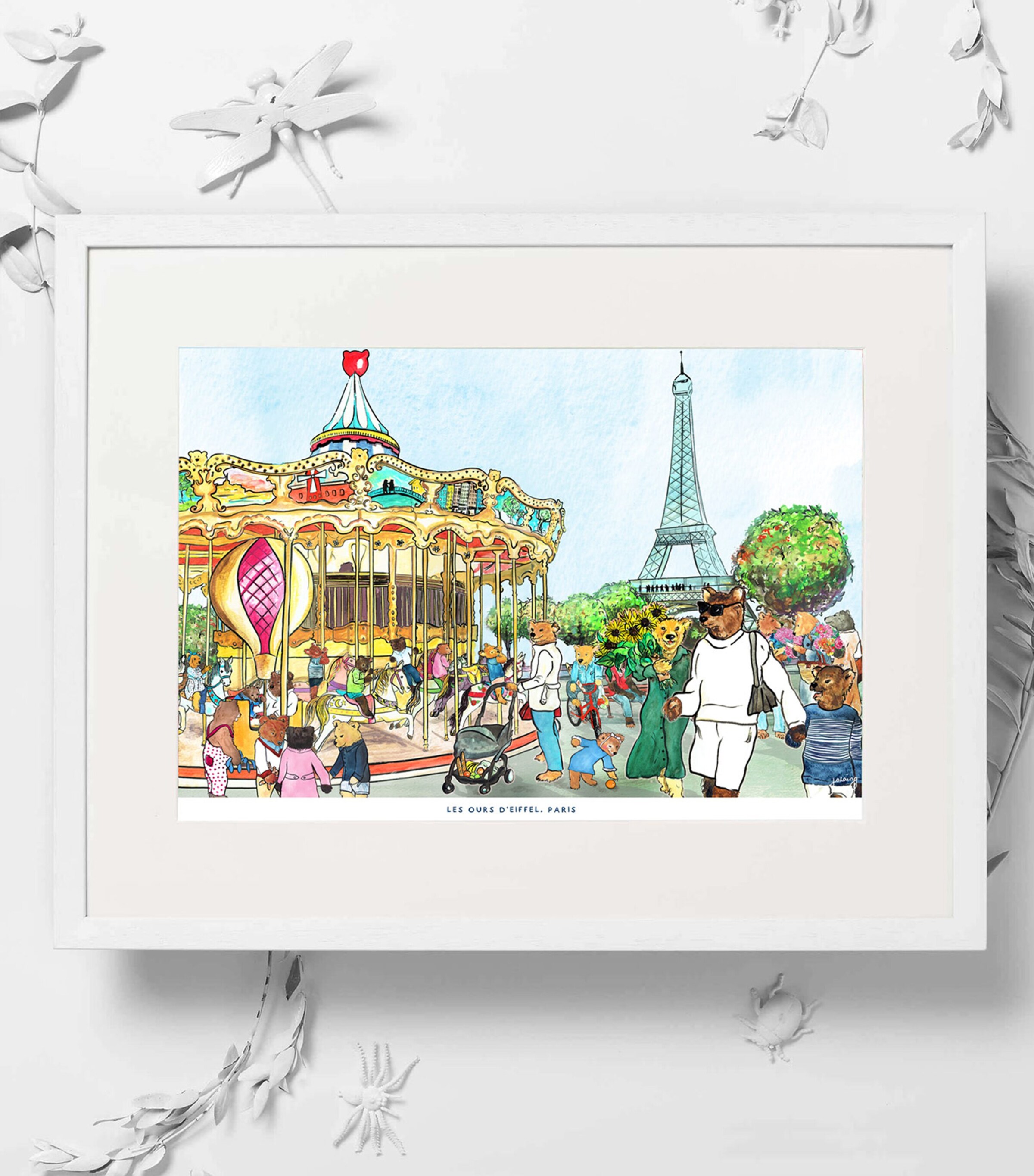 Les Ours d’Eiffel Paris A3 Print MULTI Image 2