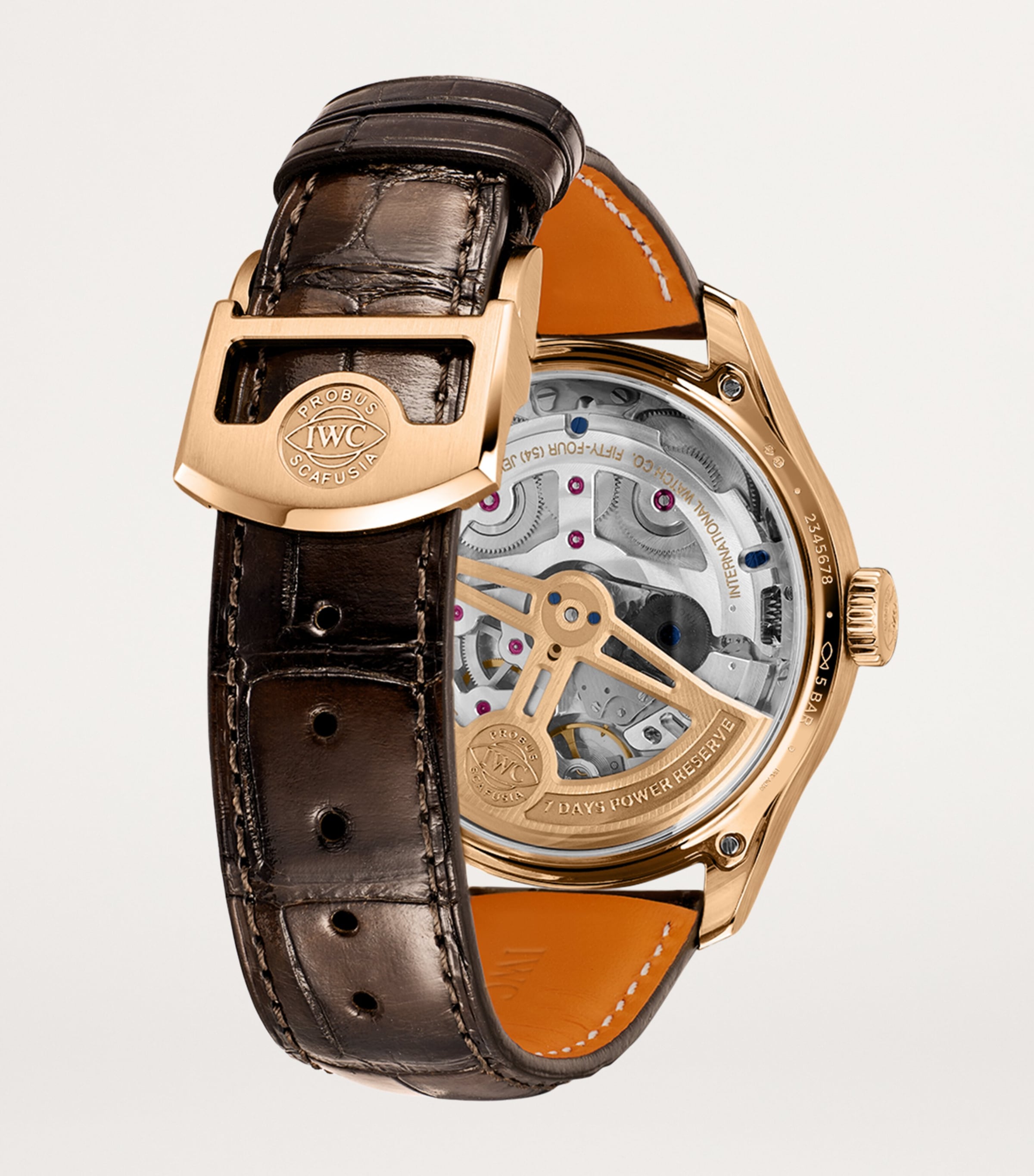 Rose Gold Portugieser Perpetual Calendar Watch 44mm SILVER Image 4