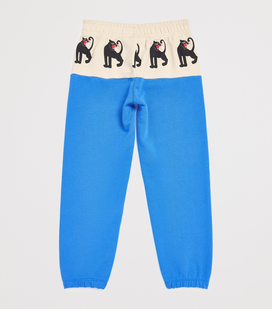 Mini Rodini Organic Cotton Panther Panel Sweatpants (3-11 Years) Image 2