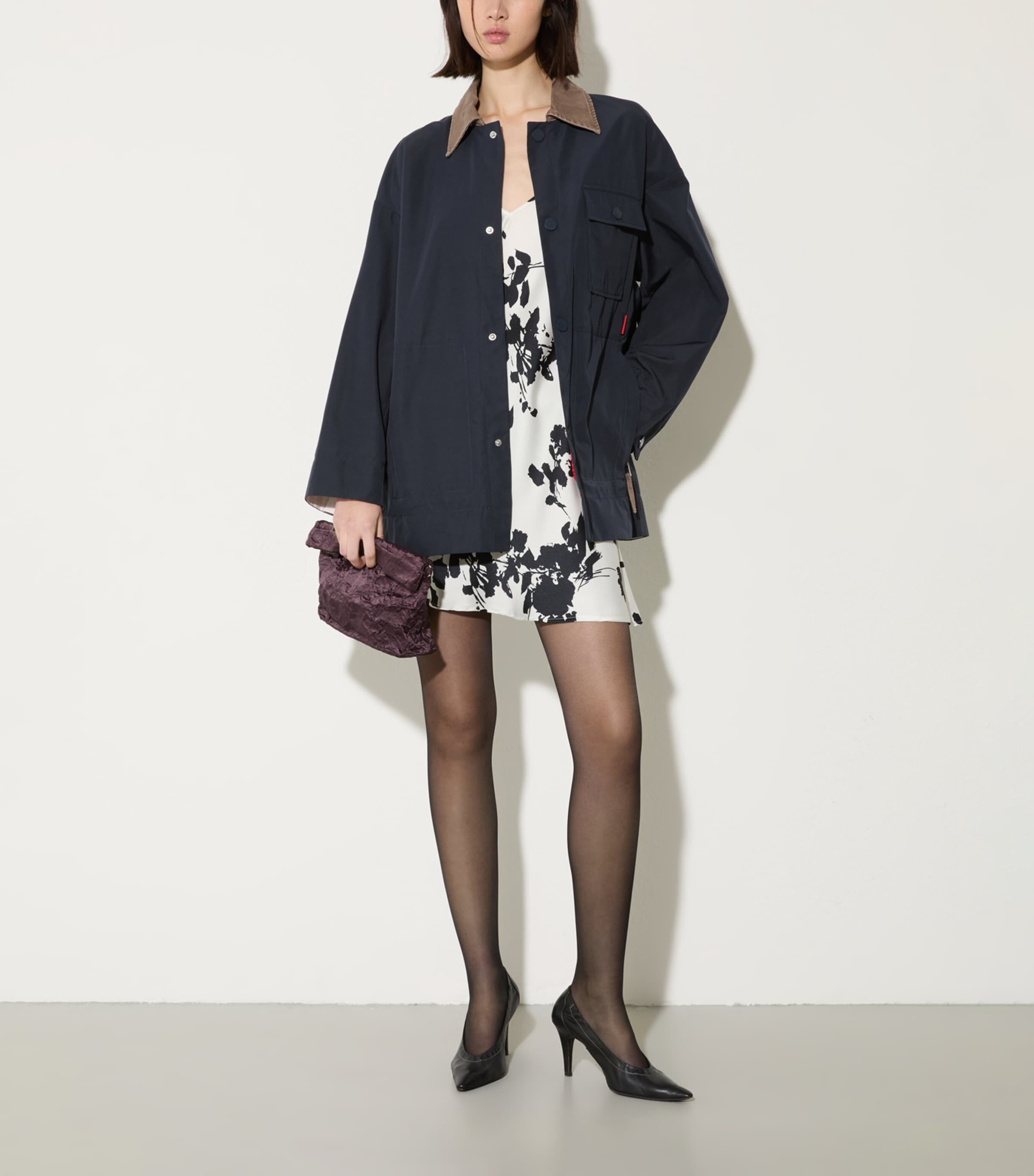 MAX&Co. Womens Relaxed Fit Raincoat Navy Image 6